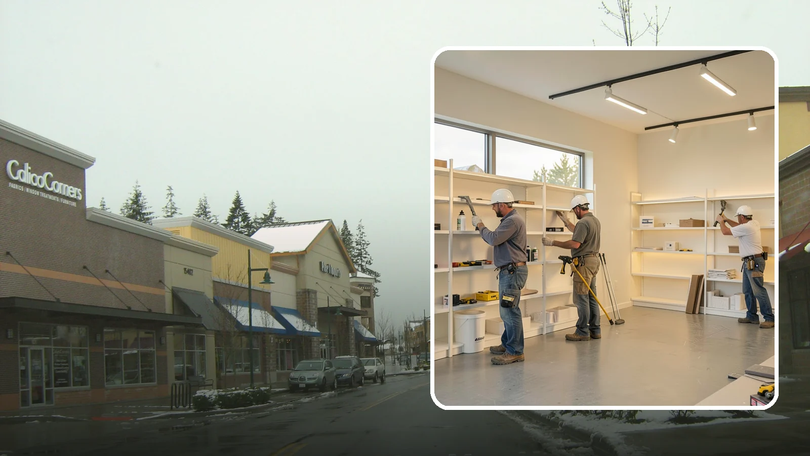 Retail Buildout in Mill Creek, Snohomish County, WA - Store construction that turns raw retail space into a branded, shopper-ready environment.