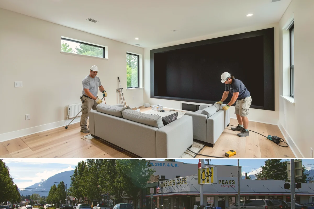 Retail Buildout in North Bend, King County, WA - We often target buildout completion ahead of the fall and holiday retail season, planning the schedule backward from your opening.