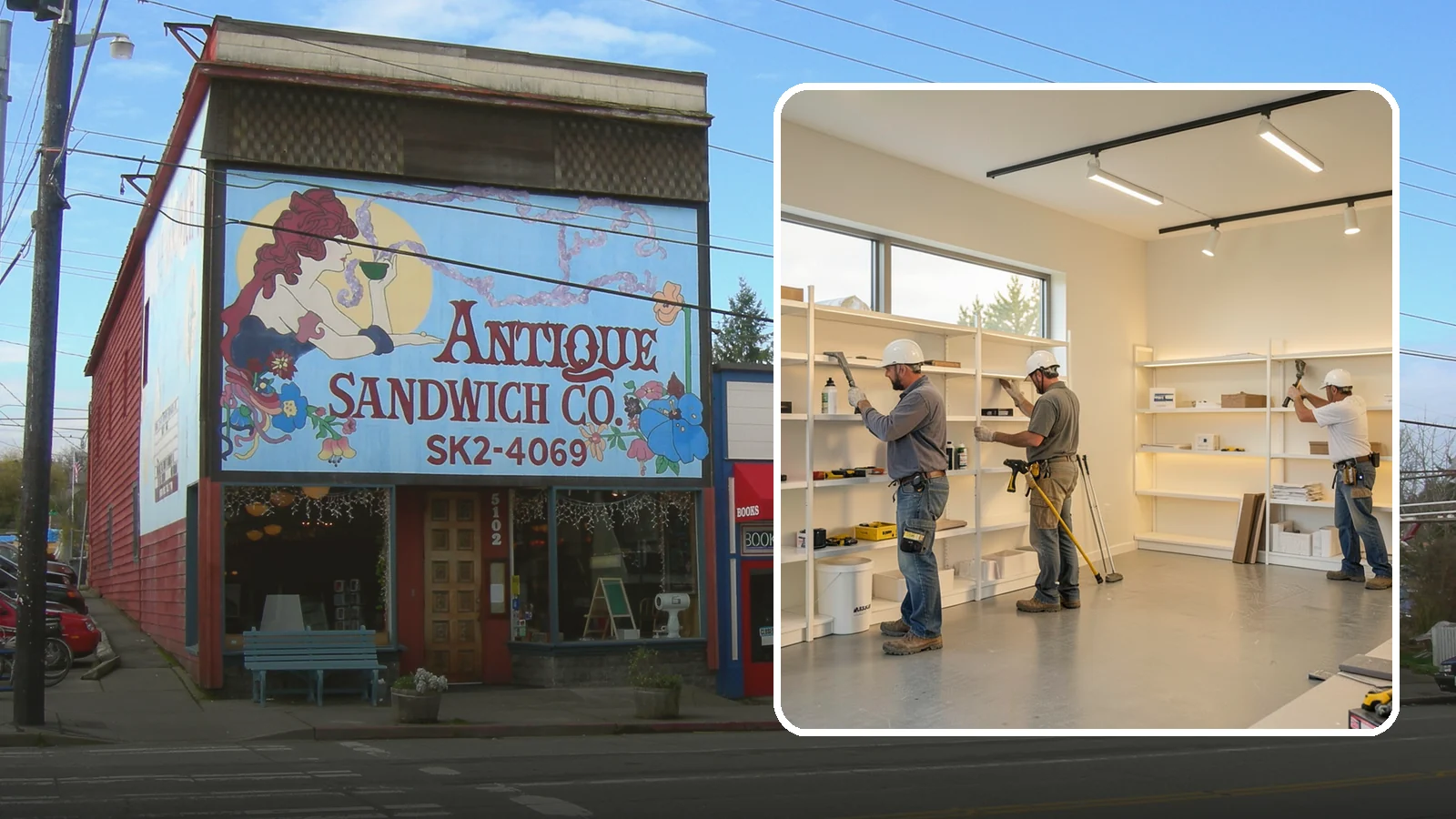 Retail Buildout in Ruston, Pierce County, WA - Store construction that turns raw retail space into a branded, shopper-ready environment.