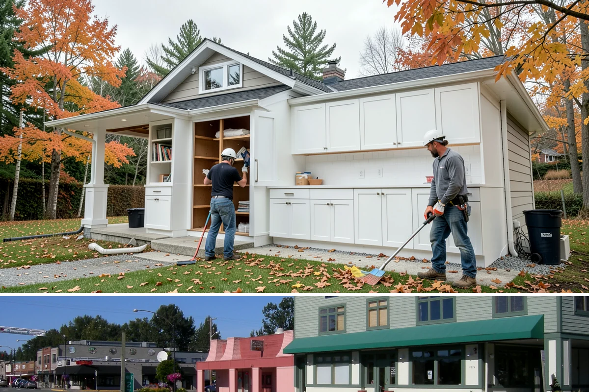 Retail Buildout in Snoqualmie, King County, WA - We often target buildout completion ahead of the fall and holiday retail season, planning the schedule backward from your opening.