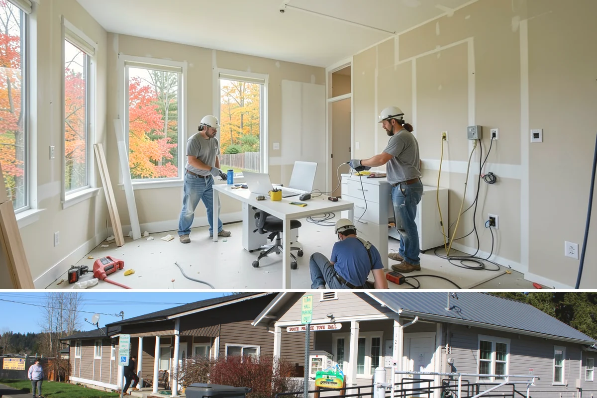 Retail Buildout in South Prairie, Pierce County, WA - We often target buildout completion ahead of the fall and holiday retail season, planning the schedule backward from your opening.