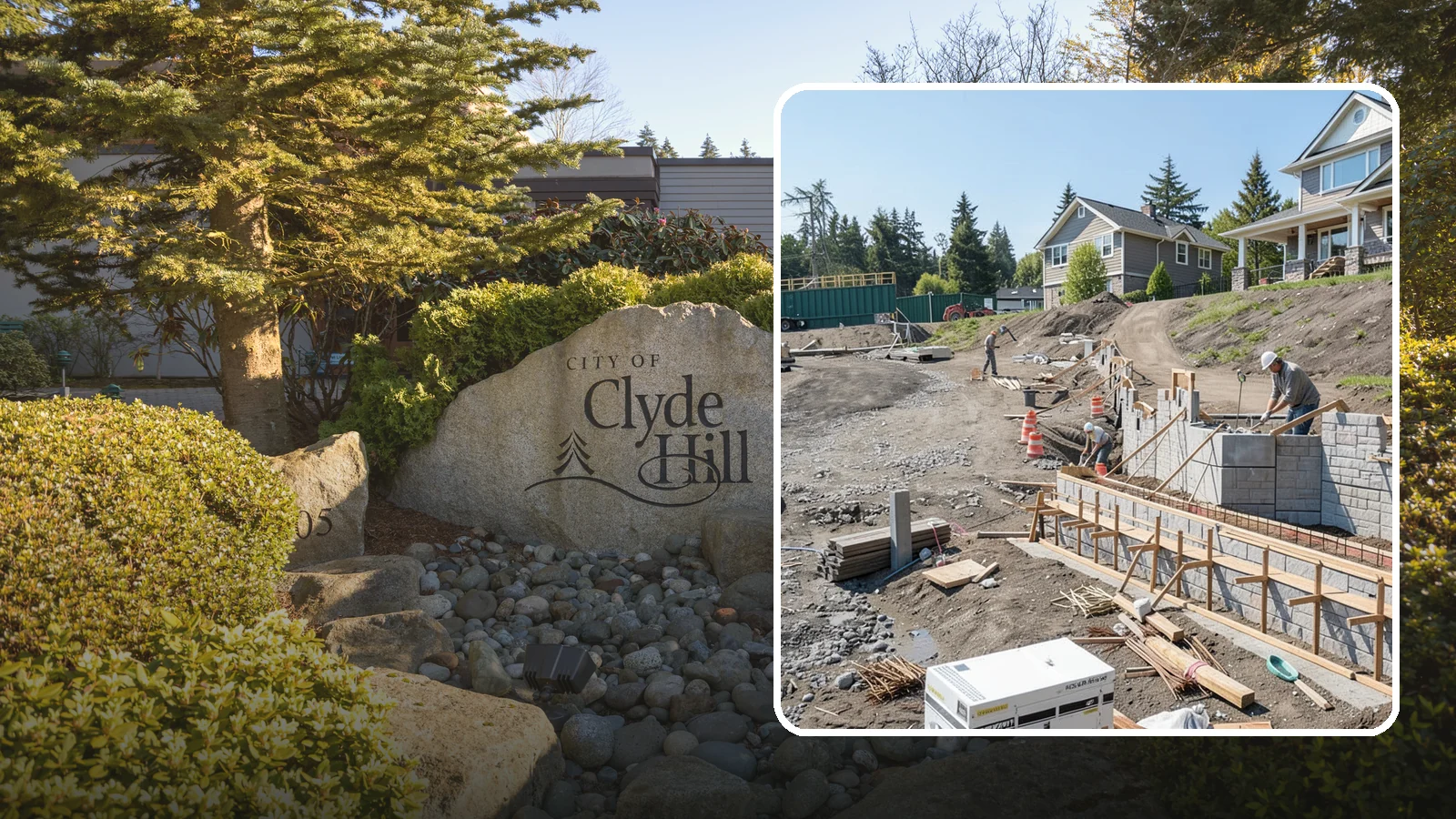 Retaining Wall Construction in Clyde Hill, King County, WA - Building an engineered wall that holds back soil on sloped Puget Sound lots and creates usable, stable ground.