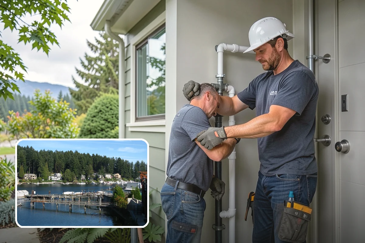 Retaining Wall Construction in Gig Harbor, Pierce County, WA - Creates level, usable space on a sloped lot