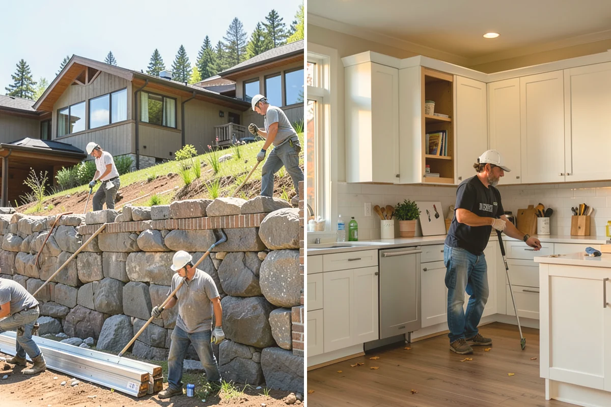 Retaining Wall Construction in Kent, King County, WA - Evaluate slope, soil, drainage, and load conditions