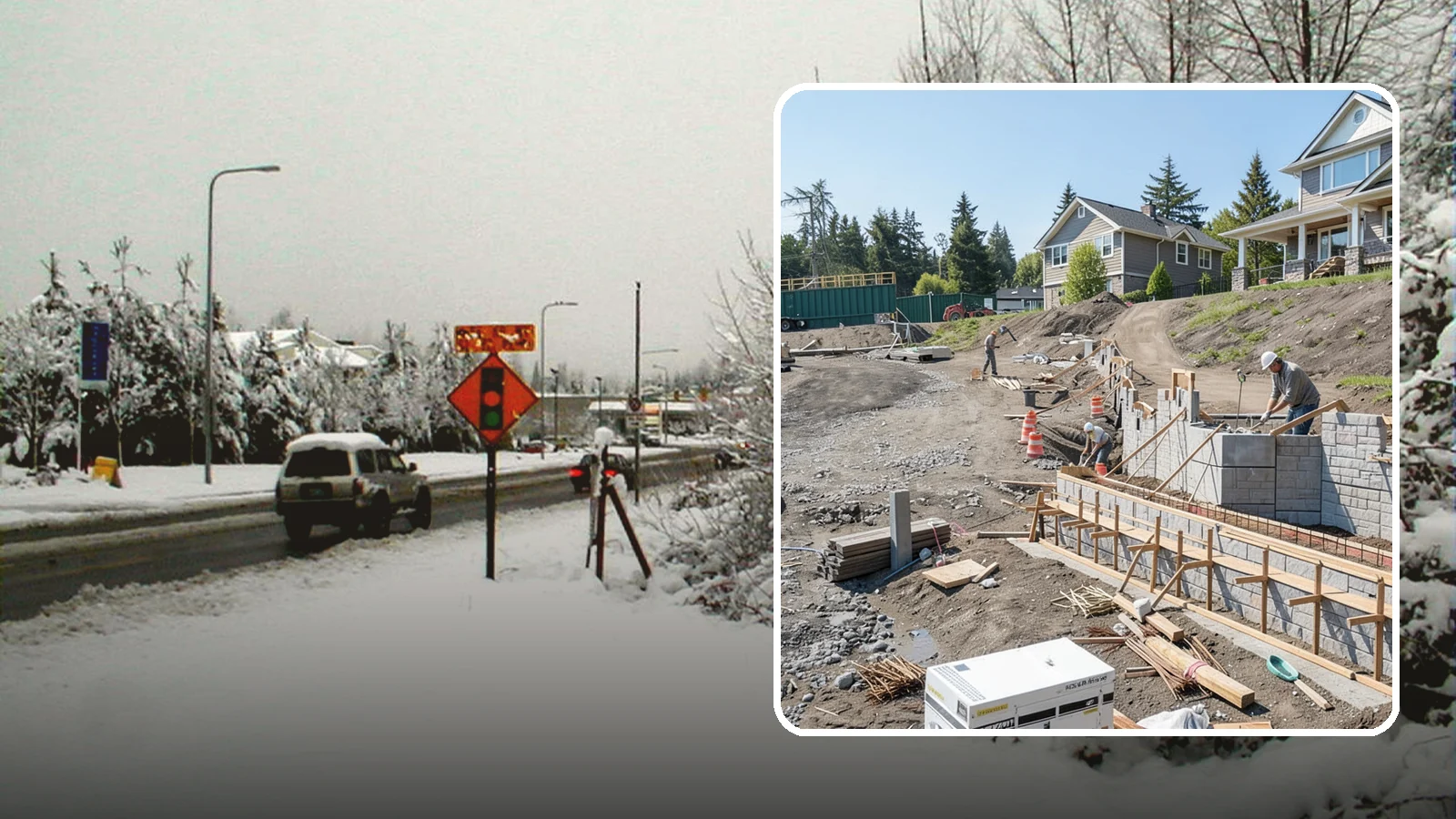 Retaining Wall Construction in Newcastle, King County, WA - Building an engineered wall that holds back soil on sloped Puget Sound lots and creates usable, stable ground.