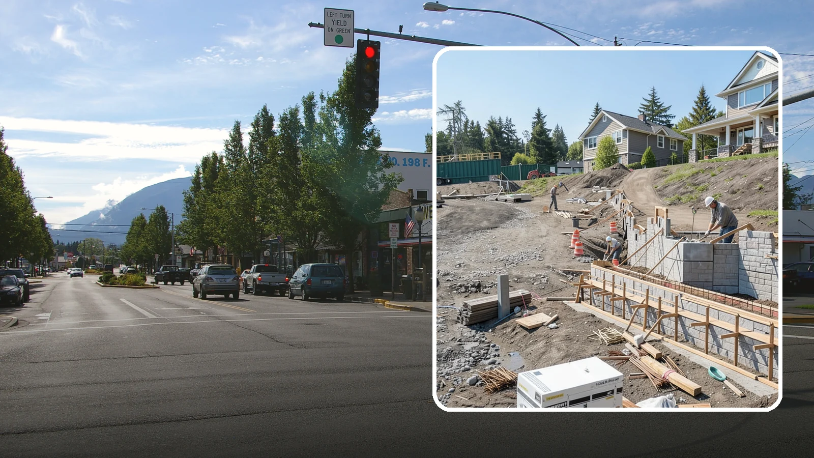 Retaining Wall Construction in North Bend, King County, WA - Building an engineered wall that holds back soil on sloped Puget Sound lots and creates usable, stable ground.