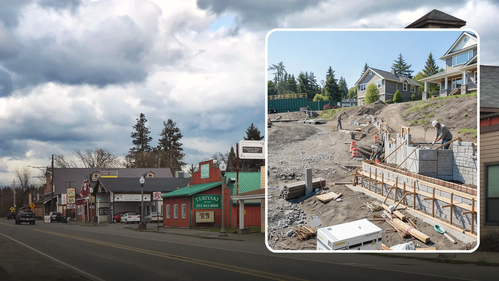Retaining Wall Construction in Roy, Pierce County, WA - Building an engineered wall that holds back soil on sloped Puget Sound lots and creates usable, stable ground.