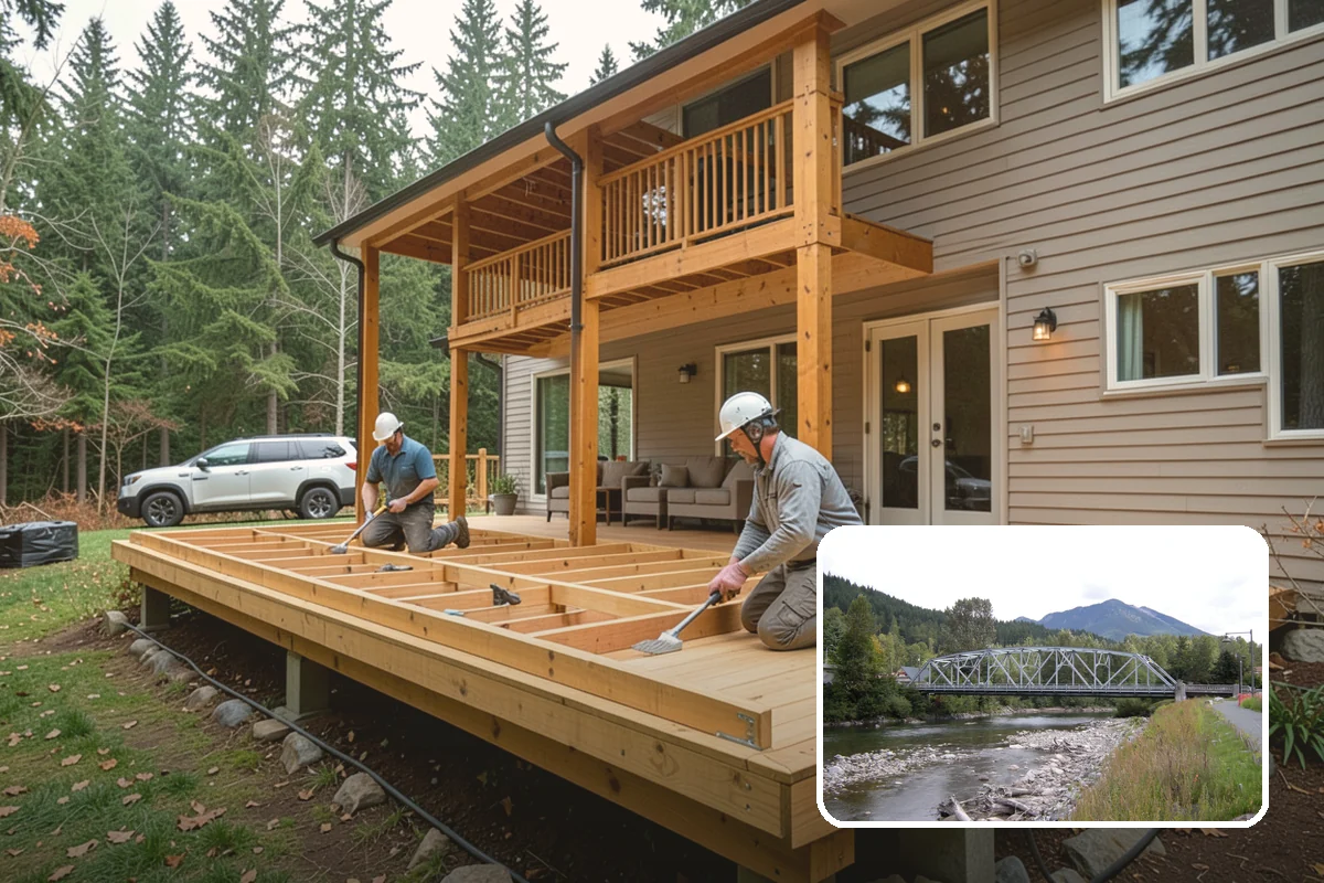 Retaining Wall Construction in Skykomish, King County, WA - Creates level, usable space on a sloped lot