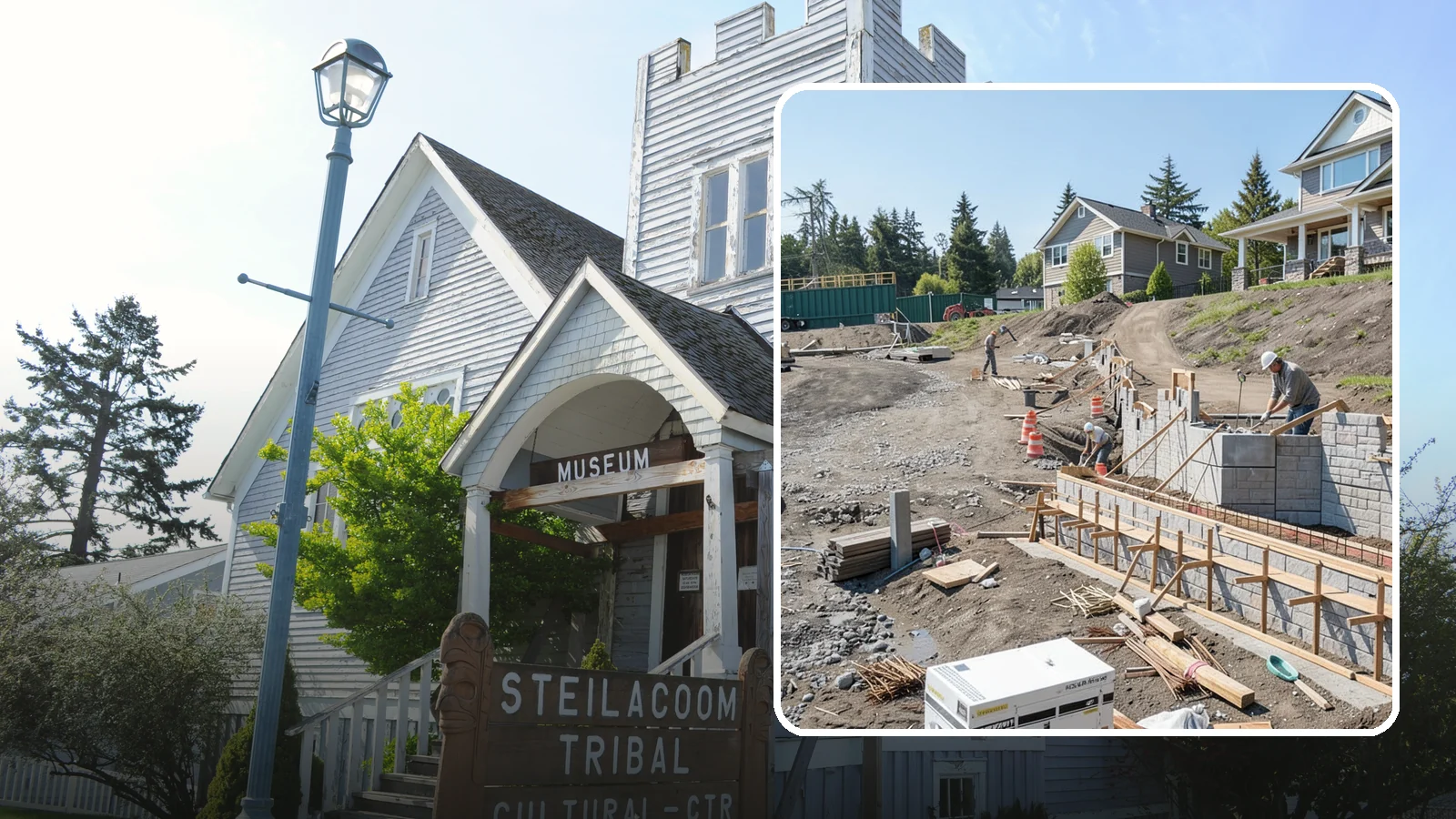 Retaining Wall Construction in Steilacoom, Pierce County, WA - Building an engineered wall that holds back soil on sloped Puget Sound lots and creates usable, stable ground.