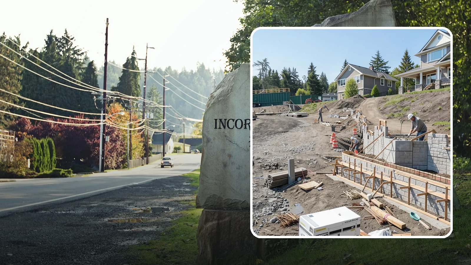 Retaining Wall Construction in Wilkeson, Pierce County, WA - Building an engineered wall that holds back soil on sloped Puget Sound lots and creates usable, stable ground.