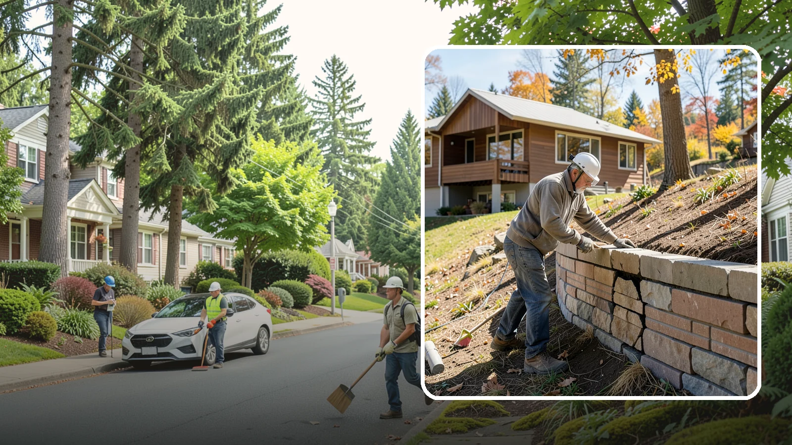 Retaining Wall Repair in Beaux Arts Village, King County, WA - Diagnosing and fixing leaning, cracking, or bulging retaining walls before they fail and damage your property.