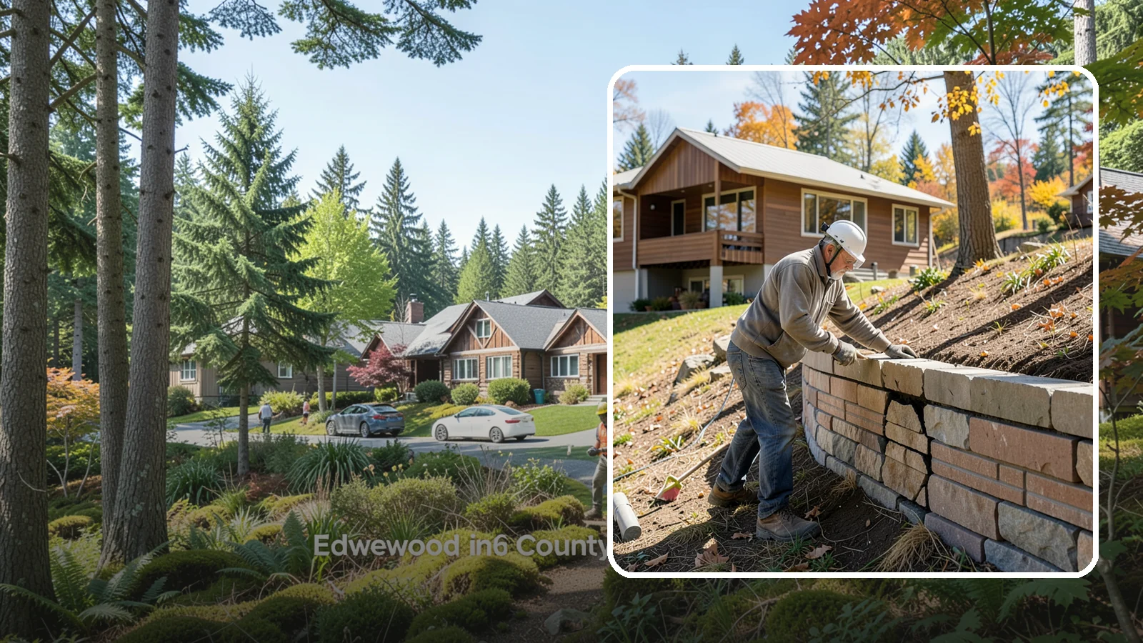 Retaining Wall Repair in Edgewood, Pierce County, WA - Diagnosing and fixing leaning, cracking, or bulging retaining walls before they fail and damage your property.