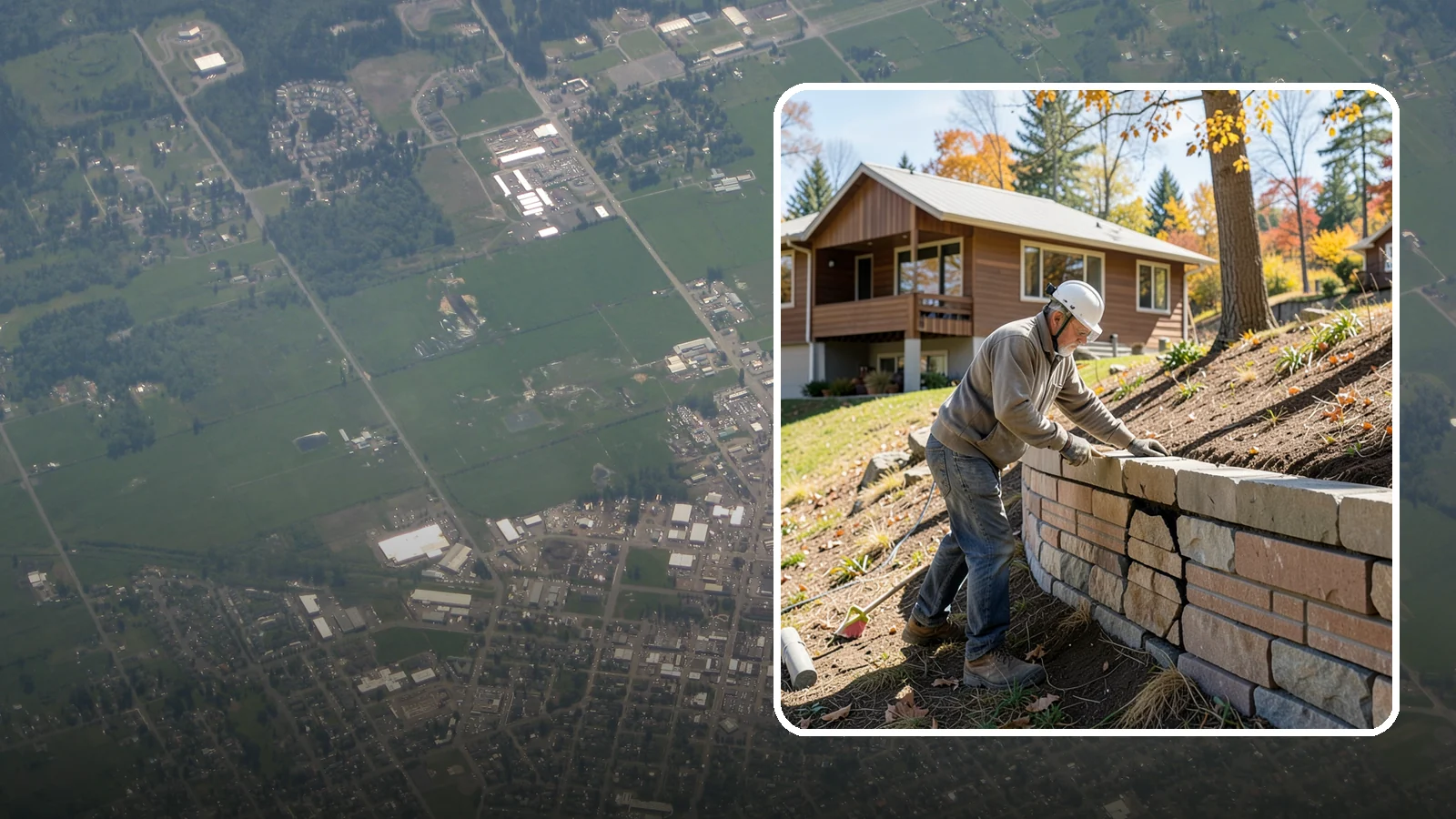 Retaining Wall Repair in Enumclaw, King County, WA - Diagnosing and fixing leaning, cracking, or bulging retaining walls before they fail and damage your property.