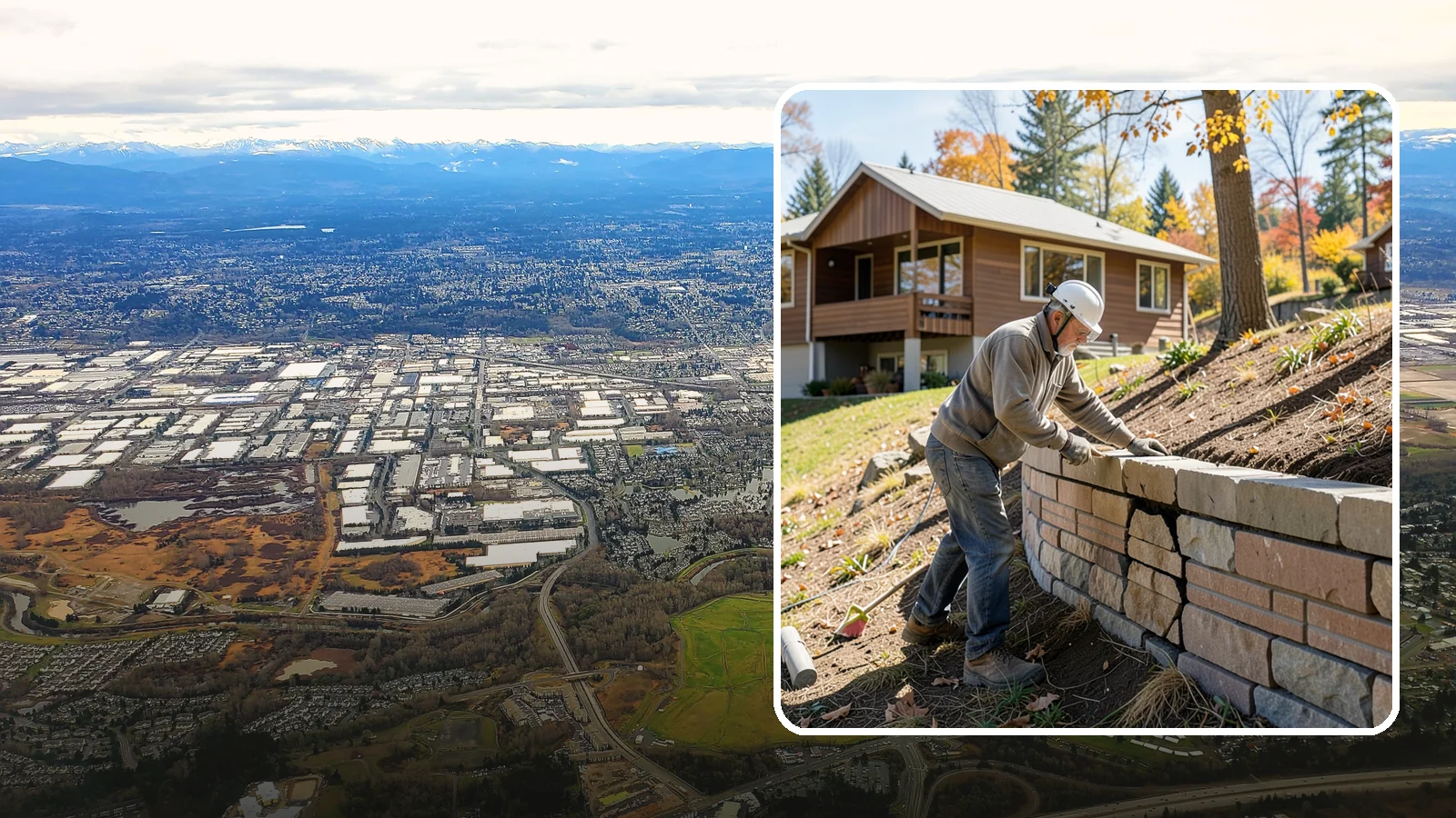 Retaining Wall Repair in Kent, King County, WA - Diagnosing and fixing leaning, cracking, or bulging retaining walls before they fail and damage your property.