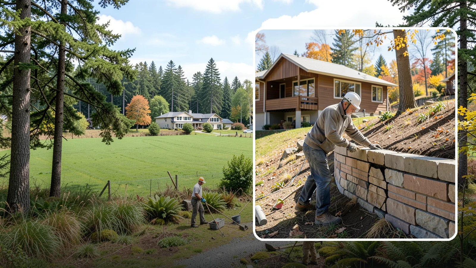 Retaining Wall Repair in Lyman, Skagit County, WA - Diagnosing and fixing leaning, cracking, or bulging retaining walls before they fail and damage your property.