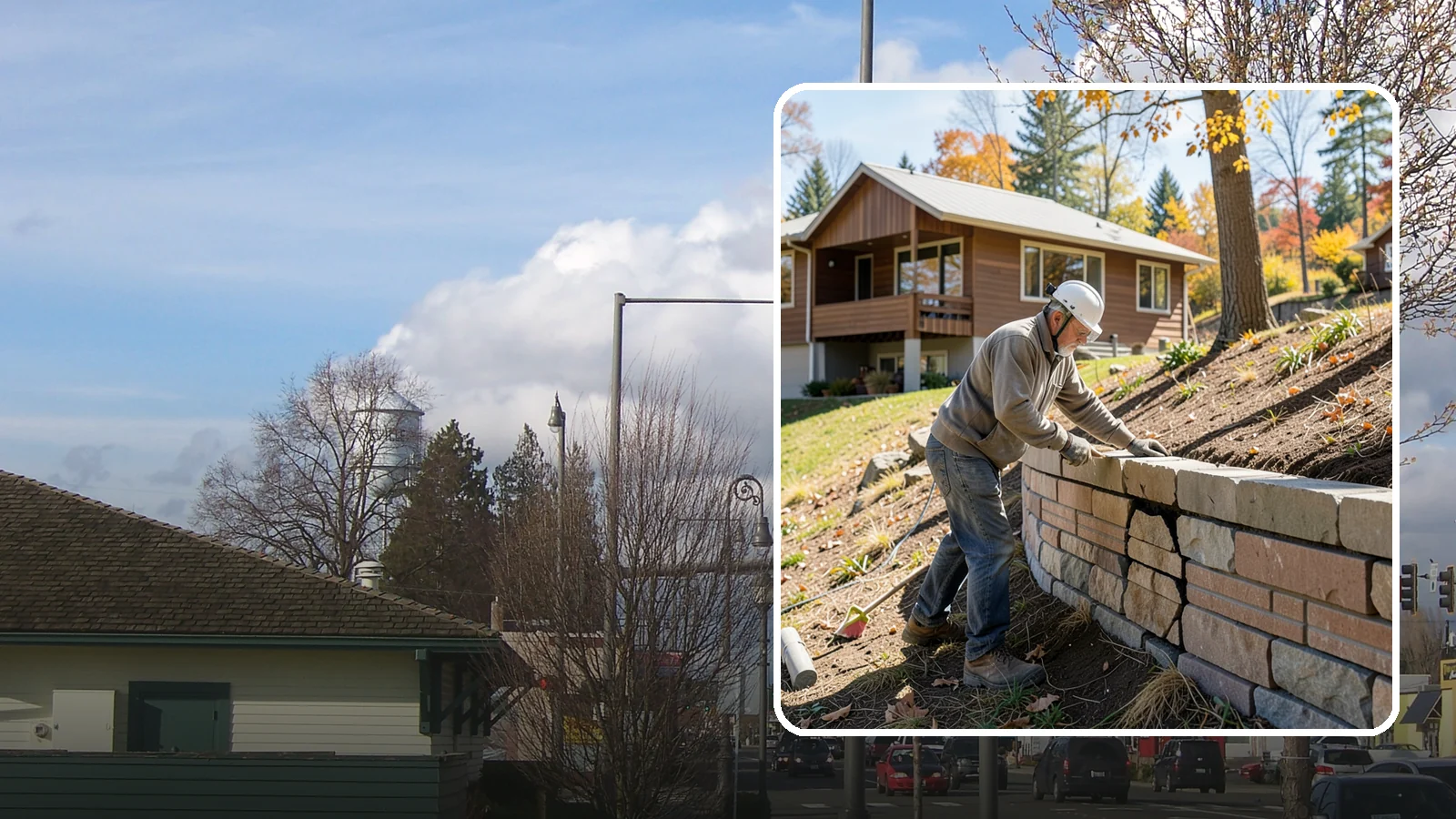 Retaining Wall Repair in Marysville, Snohomish County, WA - Diagnosing and fixing leaning, cracking, or bulging retaining walls before they fail and damage your property.