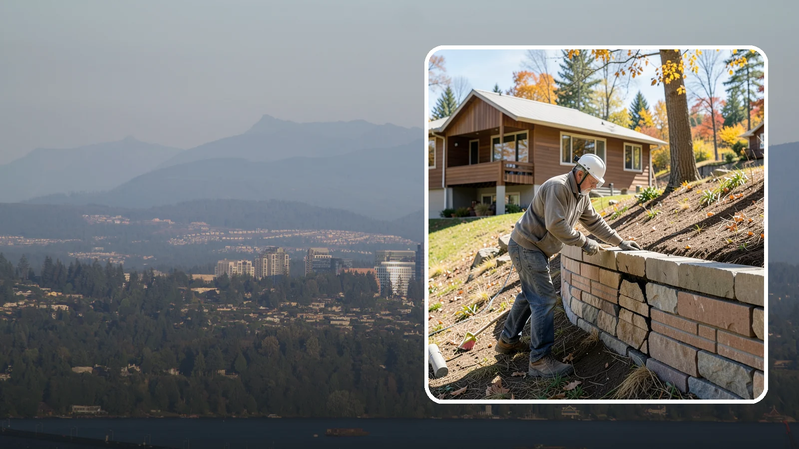 Retaining Wall Repair in Medina, King County, WA - Diagnosing and fixing leaning, cracking, or bulging retaining walls before they fail and damage your property.