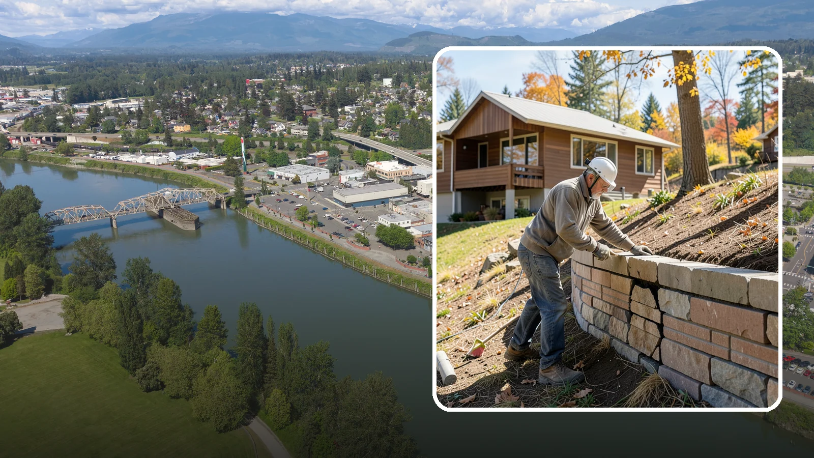 Retaining Wall Repair in Mount Vernon, Skagit County, WA - Diagnosing and fixing leaning, cracking, or bulging retaining walls before they fail and damage your property.
