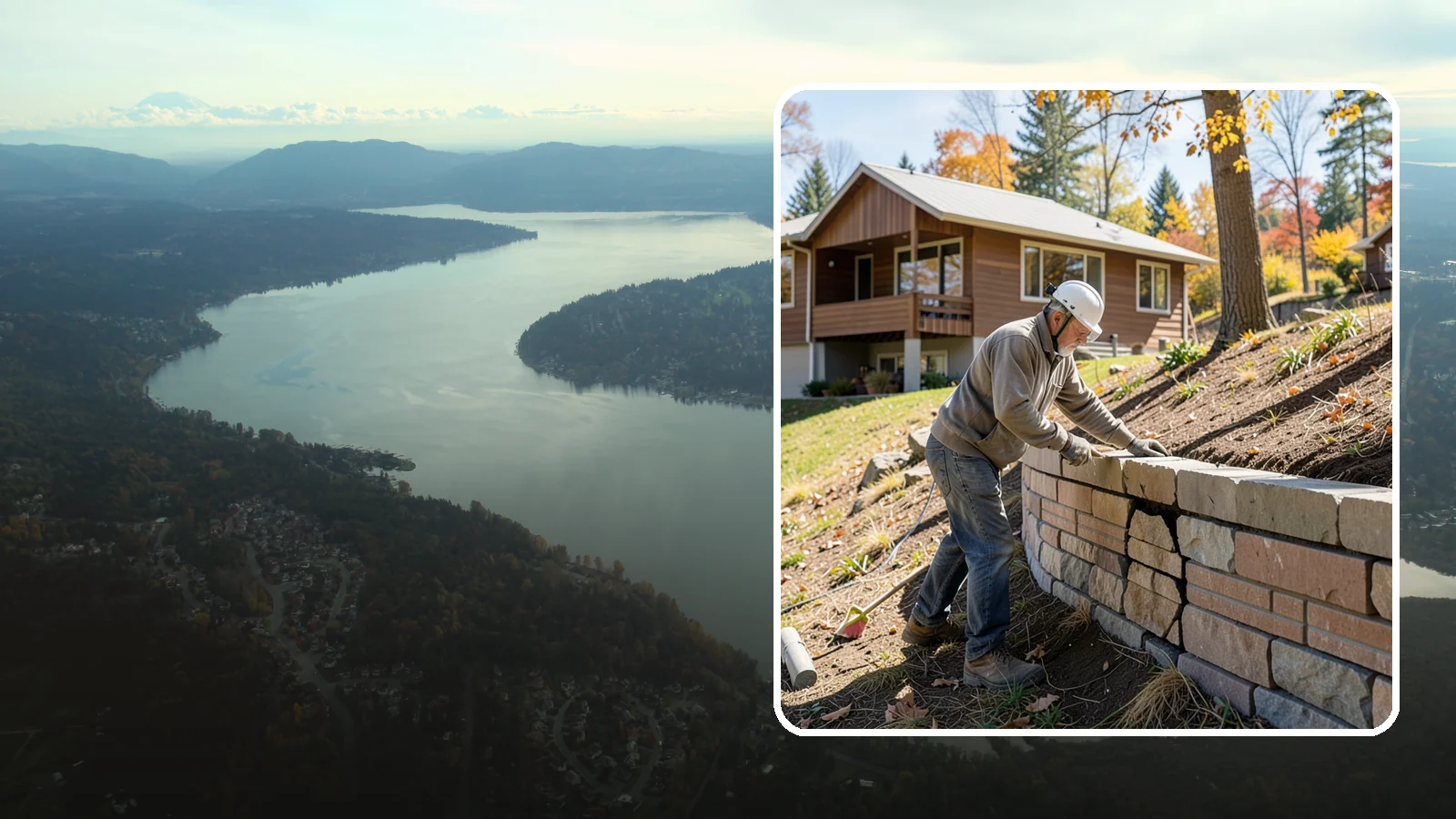 Retaining Wall Repair in Sammamish, King County, WA - Diagnosing and fixing leaning, cracking, or bulging retaining walls before they fail and damage your property.