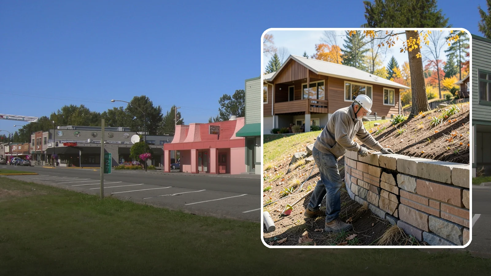 Retaining Wall Repair in Snoqualmie, King County, WA - Diagnosing and fixing leaning, cracking, or bulging retaining walls before they fail and damage your property.