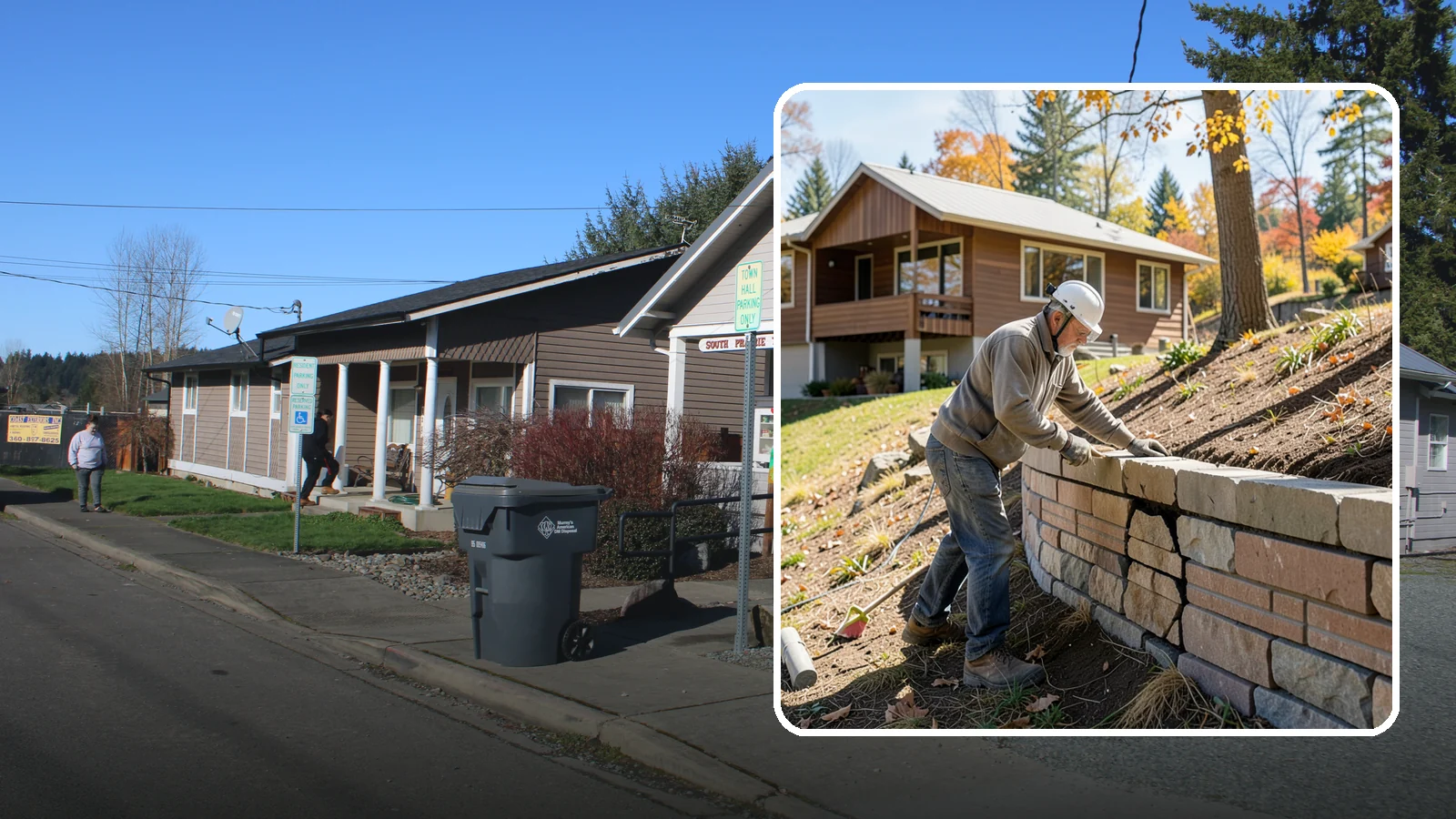 Retaining Wall Repair in South Prairie, Pierce County, WA - Diagnosing and fixing leaning, cracking, or bulging retaining walls before they fail and damage your property.