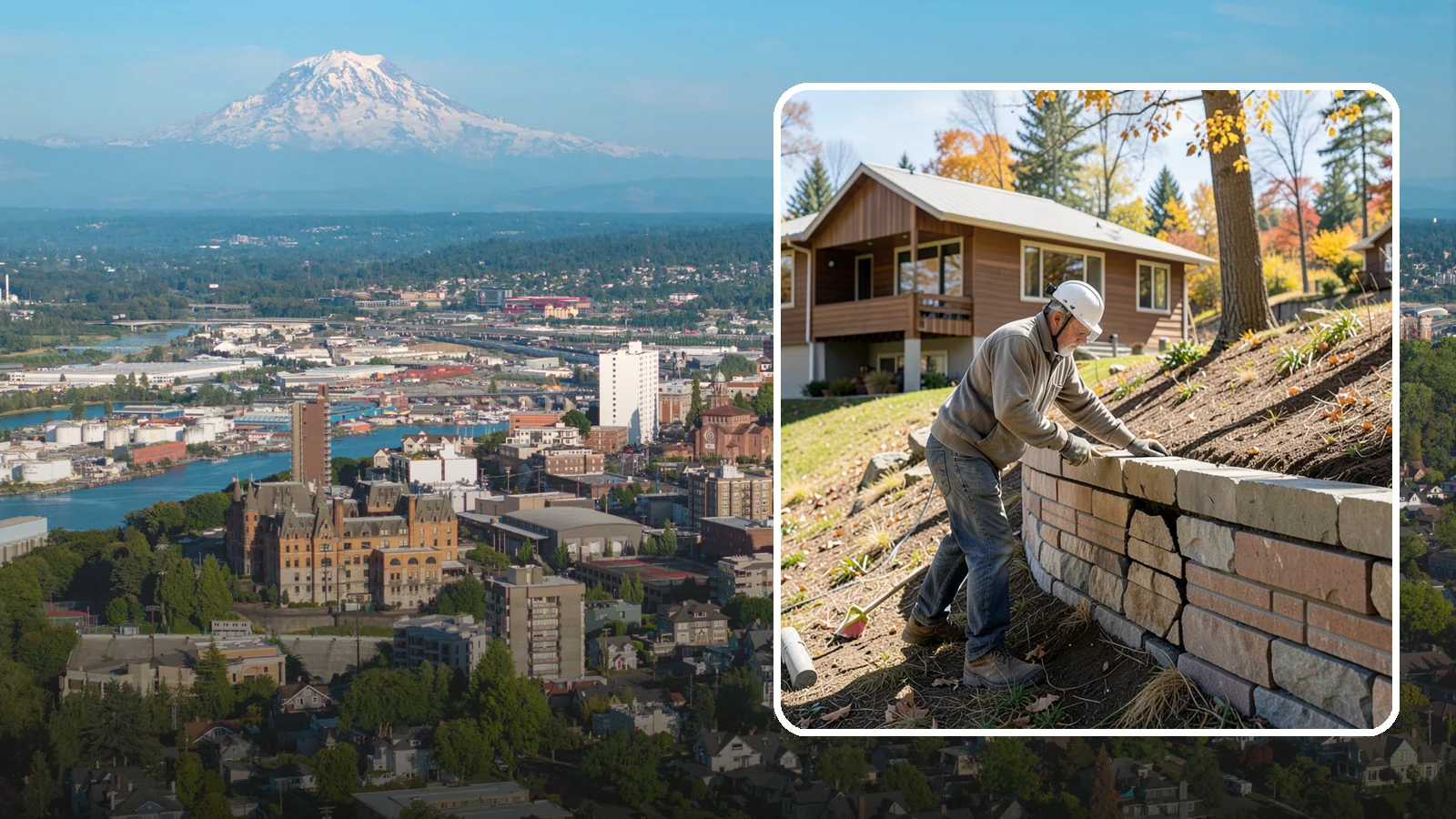 Retaining Wall Repair in Tacoma, Pierce County, WA - Diagnosing and fixing leaning, cracking, or bulging retaining walls before they fail and damage your property.