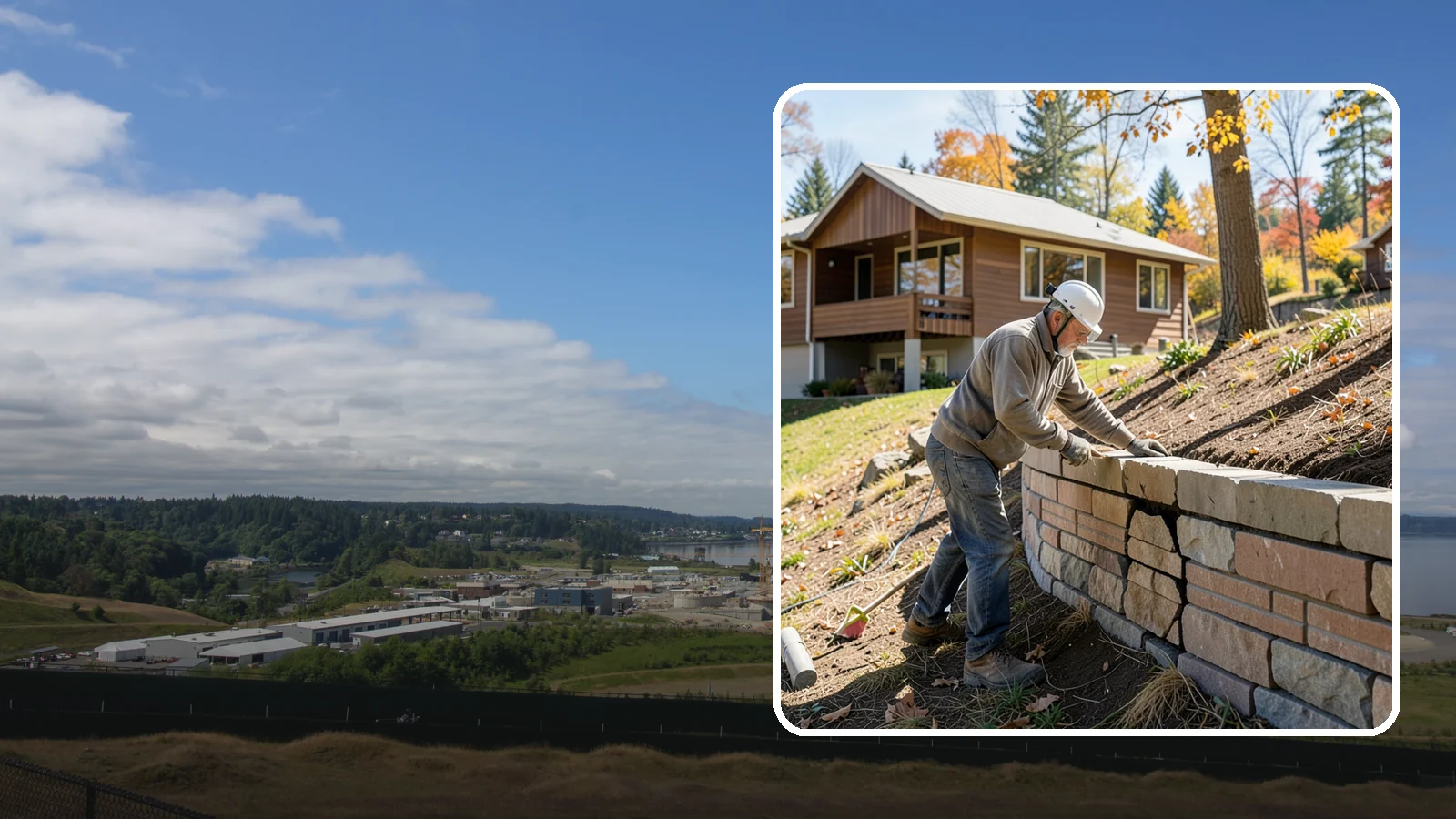 Retaining Wall Repair in University Place, Pierce County, WA - Diagnosing and fixing leaning, cracking, or bulging retaining walls before they fail and damage your property.