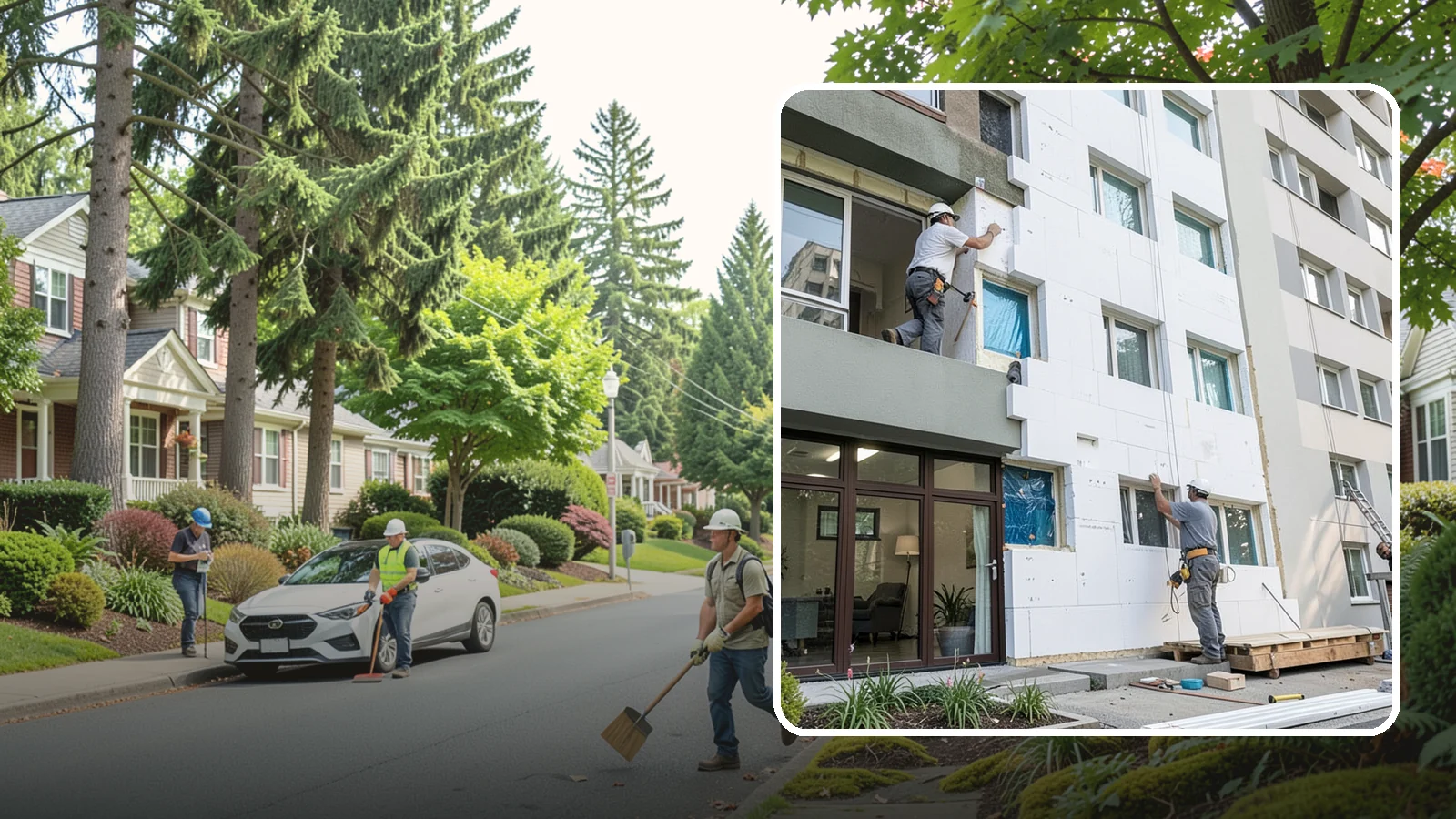 Rigid Foam Insulation in Beaux Arts Village, King County, WA - We install rigid foam board to add continuous insulation and reduce thermal bridging on Northwest homes.