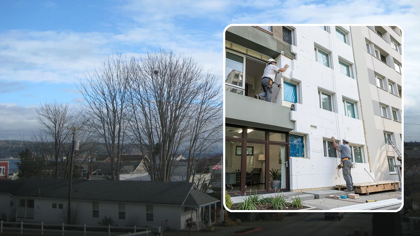 Rigid Foam Insulation in Langley, Island County, WA - We install rigid foam board to add continuous insulation and reduce thermal bridging on Northwest homes.