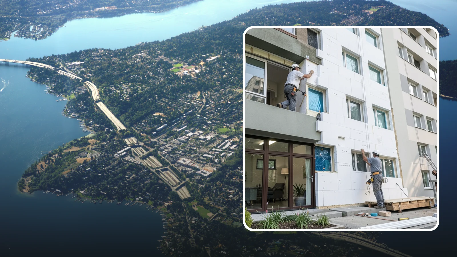 Rigid Foam Insulation in Mercer Island, King County, WA - We install rigid foam board to add continuous insulation and reduce thermal bridging on Northwest homes.