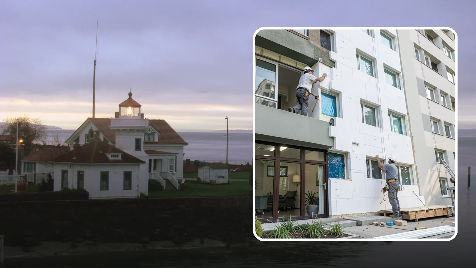 Rigid Foam Insulation in Mukilteo, Snohomish County, WA - We install rigid foam board to add continuous insulation and reduce thermal bridging on Northwest homes.
