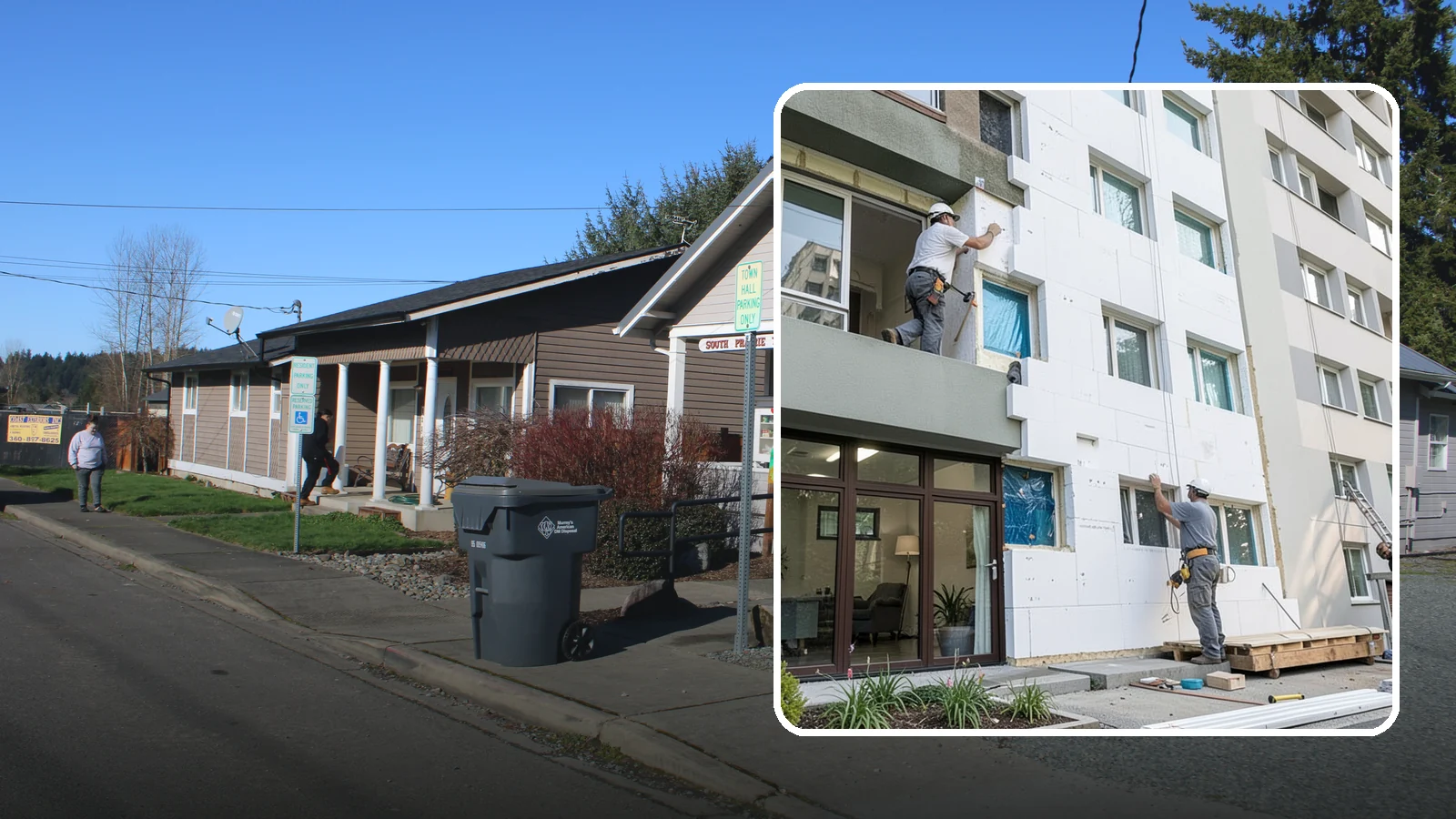 Rigid Foam Insulation in South Prairie, Pierce County, WA - We install rigid foam board to add continuous insulation and reduce thermal bridging on Northwest homes.