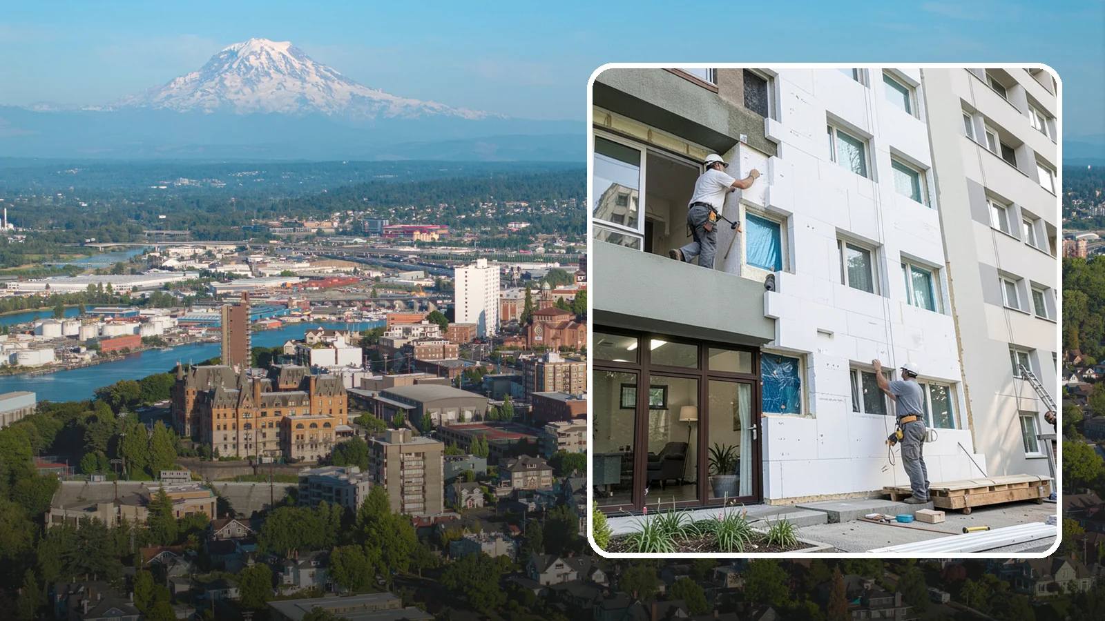 Rigid Foam Insulation in Tacoma, Pierce County, WA - We install rigid foam board to add continuous insulation and reduce thermal bridging on Northwest homes.