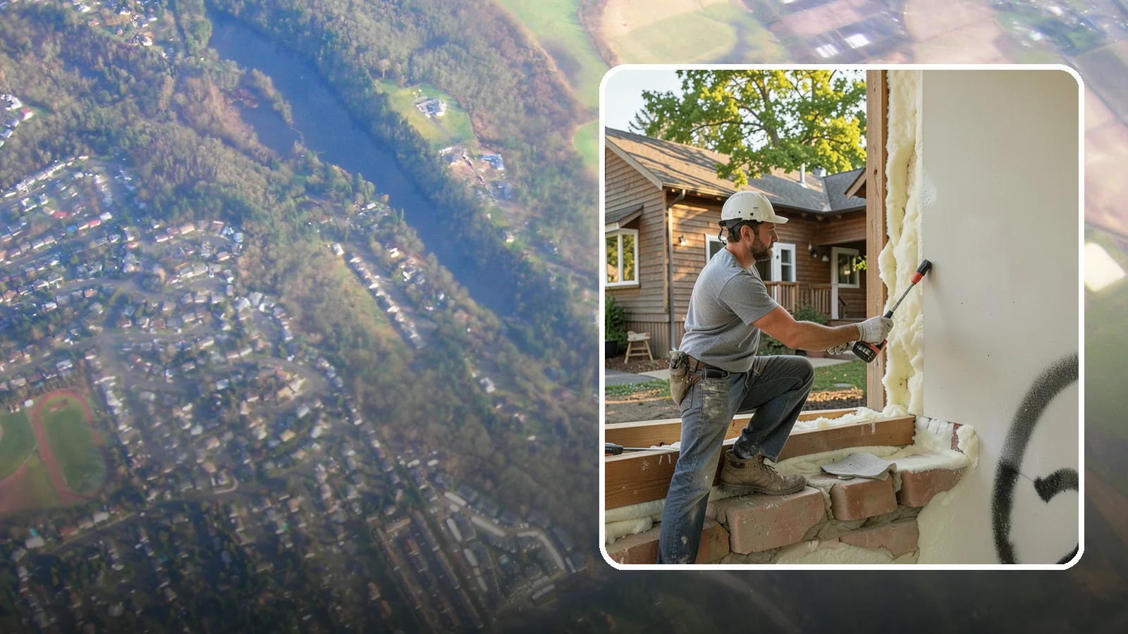 Rim Joist Insulation in Algona, King County, WA - We insulate and air-seal rim joists, a major source of cold drafts and moisture in Northwest homes.