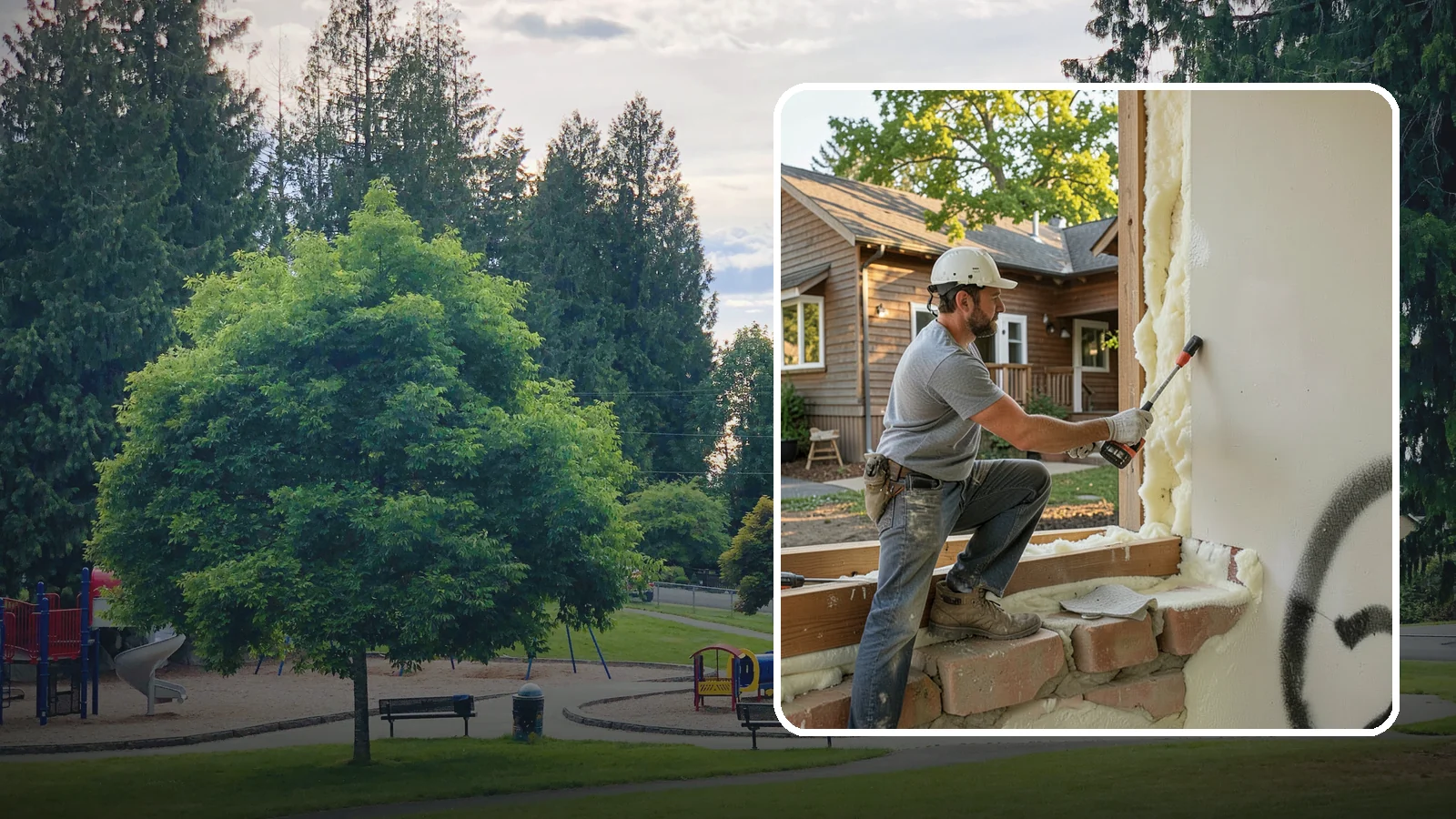 Rim Joist Insulation in Bonney Lake, Pierce County, WA - We insulate and air-seal rim joists, a major source of cold drafts and moisture in Northwest homes.