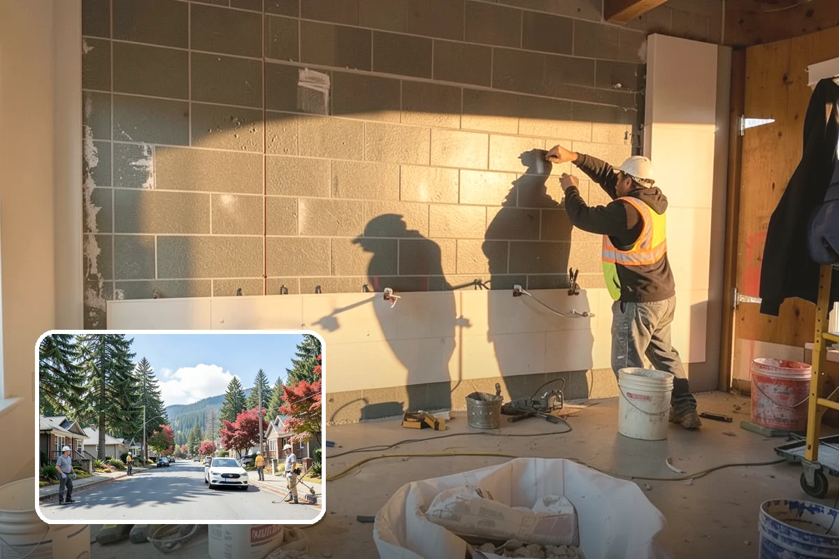 Rim Joist Insulation in Hunts Point, King County, WA - Stops significant drafts at the foundation band