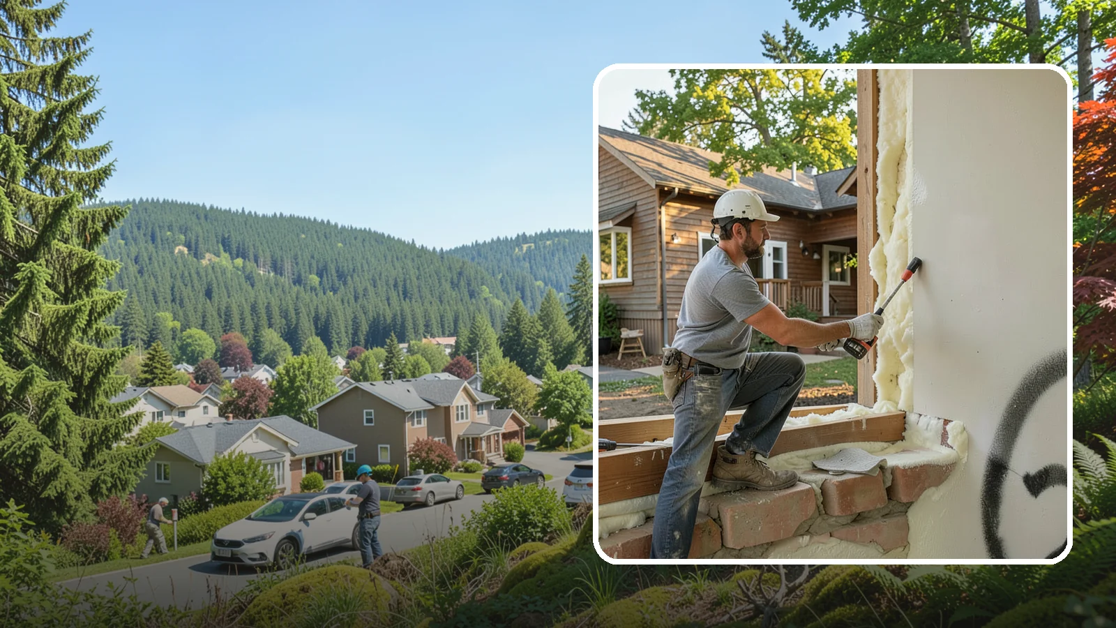 Rim Joist Insulation in Index, Snohomish County, WA - We insulate and air-seal rim joists, a major source of cold drafts and moisture in Northwest homes.