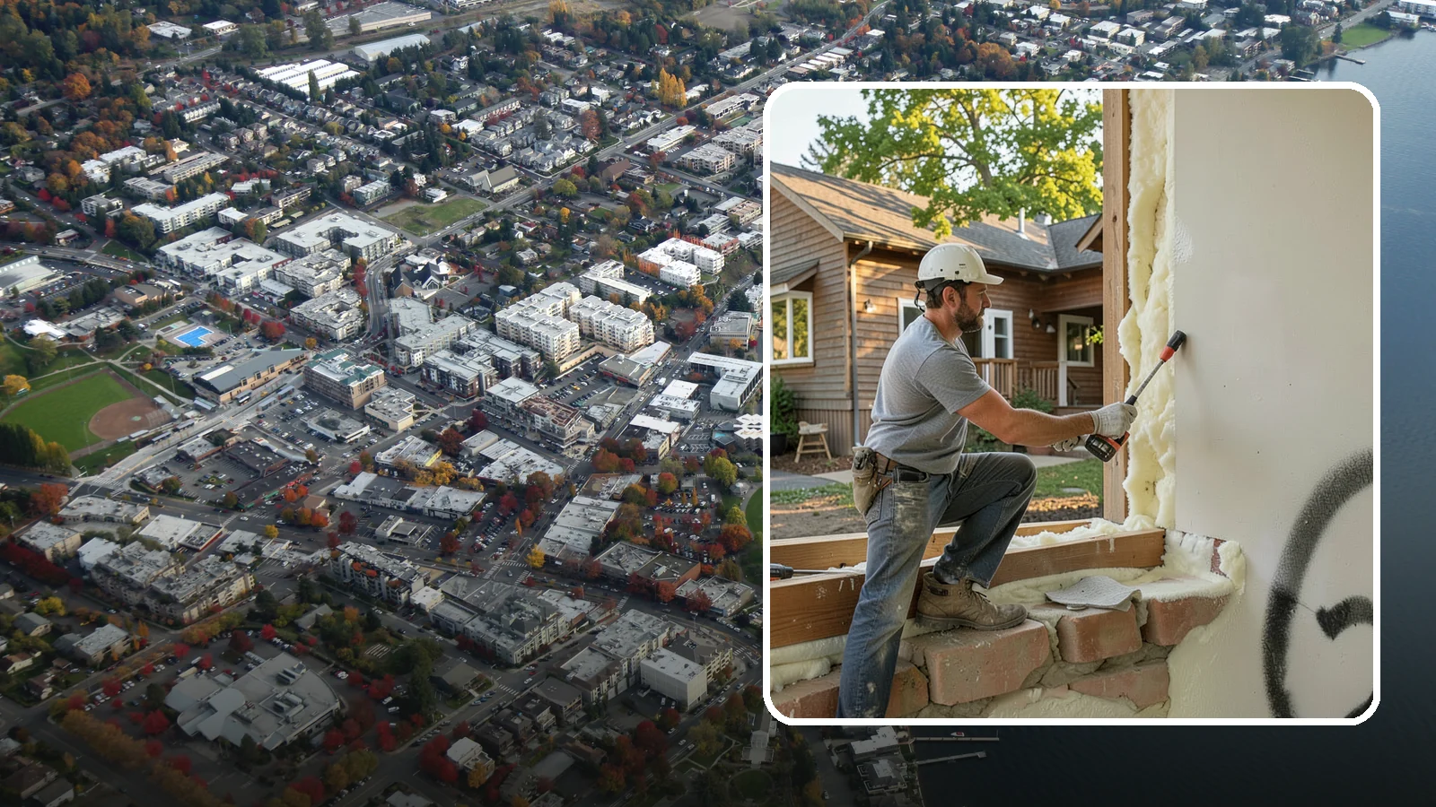 Rim Joist Insulation in Kirkland, King County, WA - We insulate and air-seal rim joists, a major source of cold drafts and moisture in Northwest homes.