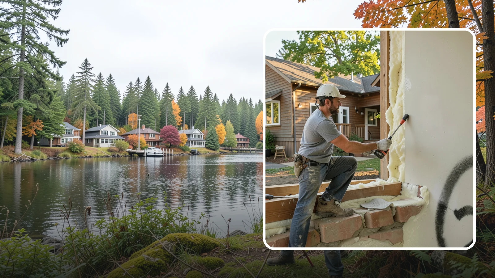 Rim Joist Insulation in La Conner, Skagit County, WA - We insulate and air-seal rim joists, a major source of cold drafts and moisture in Northwest homes.