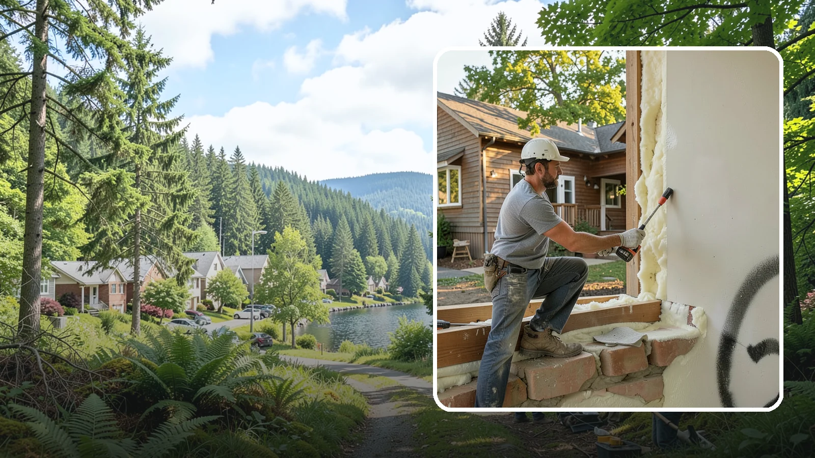 Rim Joist Insulation in Lake Forest Park, King County, WA - We insulate and air-seal rim joists, a major source of cold drafts and moisture in Northwest homes.