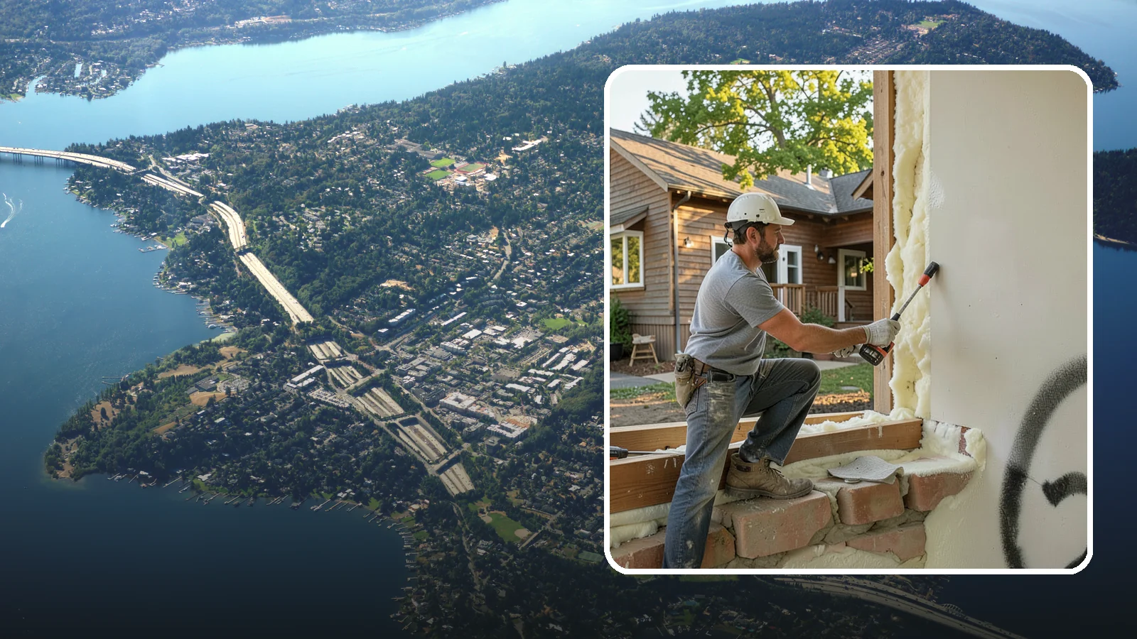 Rim Joist Insulation in Mercer Island, King County, WA - We insulate and air-seal rim joists, a major source of cold drafts and moisture in Northwest homes.