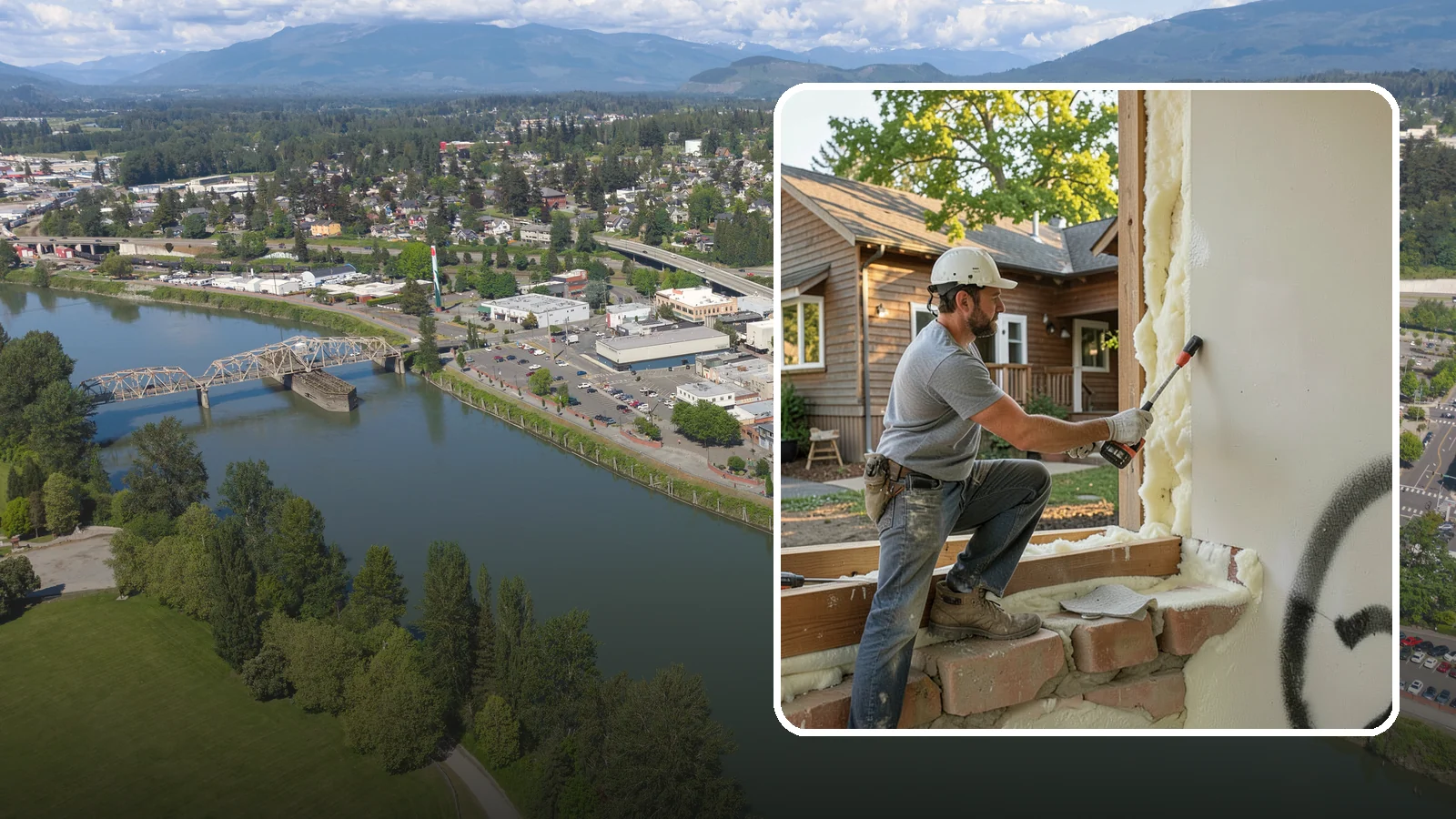 Rim Joist Insulation in Mount Vernon, Skagit County, WA - We insulate and air-seal rim joists, a major source of cold drafts and moisture in Northwest homes.
