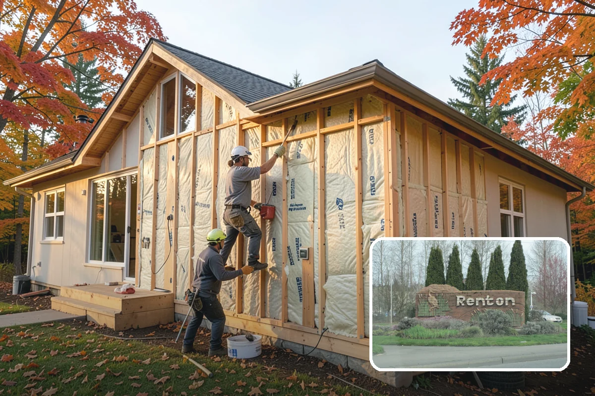Rim Joist Insulation in Renton, King County, WA - Stops significant drafts at the foundation band