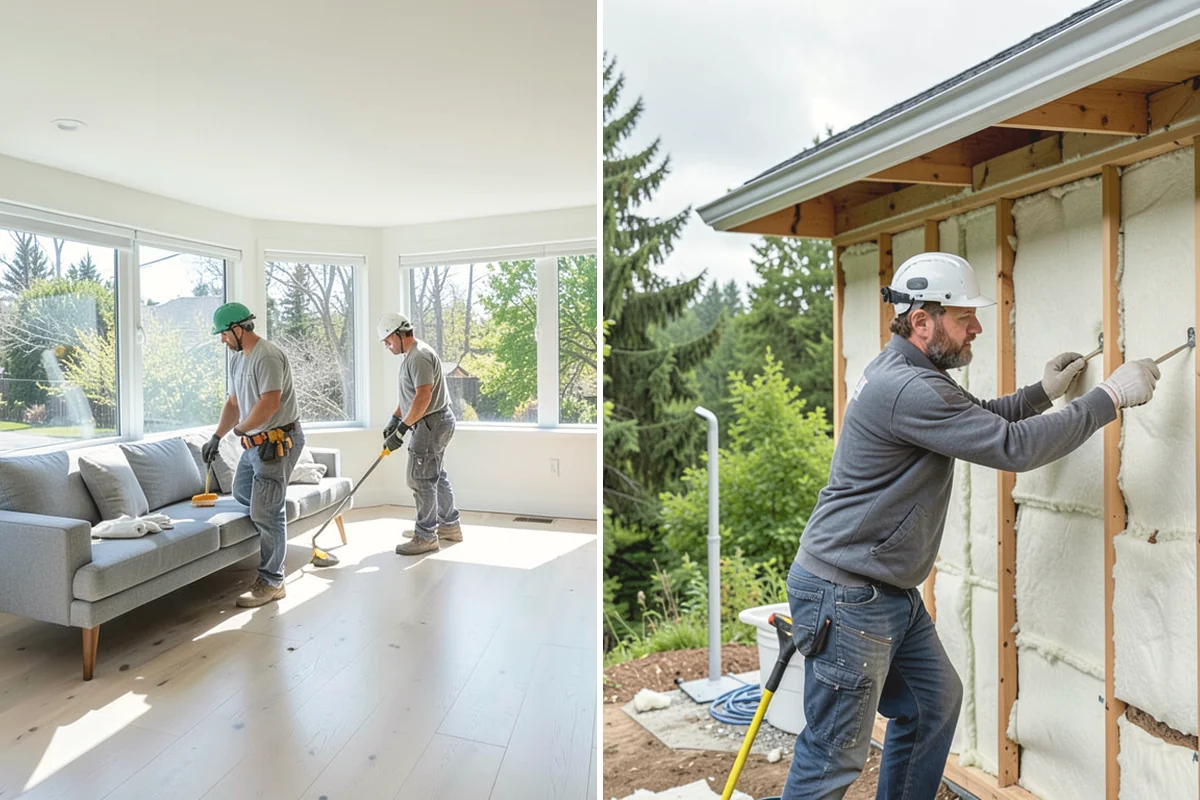 Rim Joist Insulation in Steilacoom, Pierce County, WA - Inspect the rim joist and moisture conditions