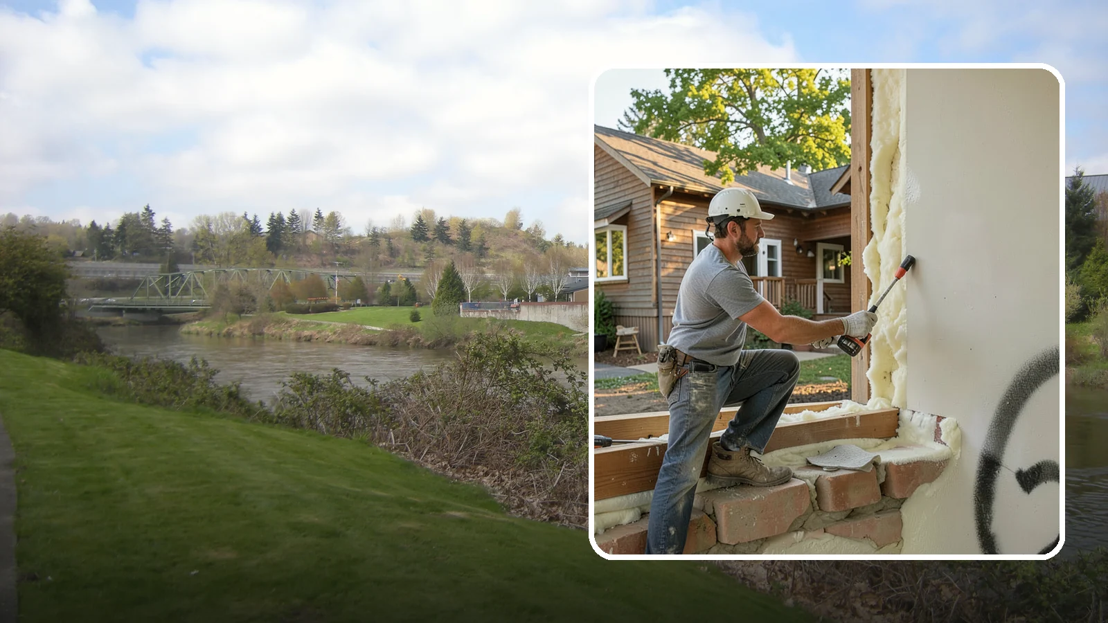 Rim Joist Insulation in Tukwila, King County, WA - We insulate and air-seal rim joists, a major source of cold drafts and moisture in Northwest homes.