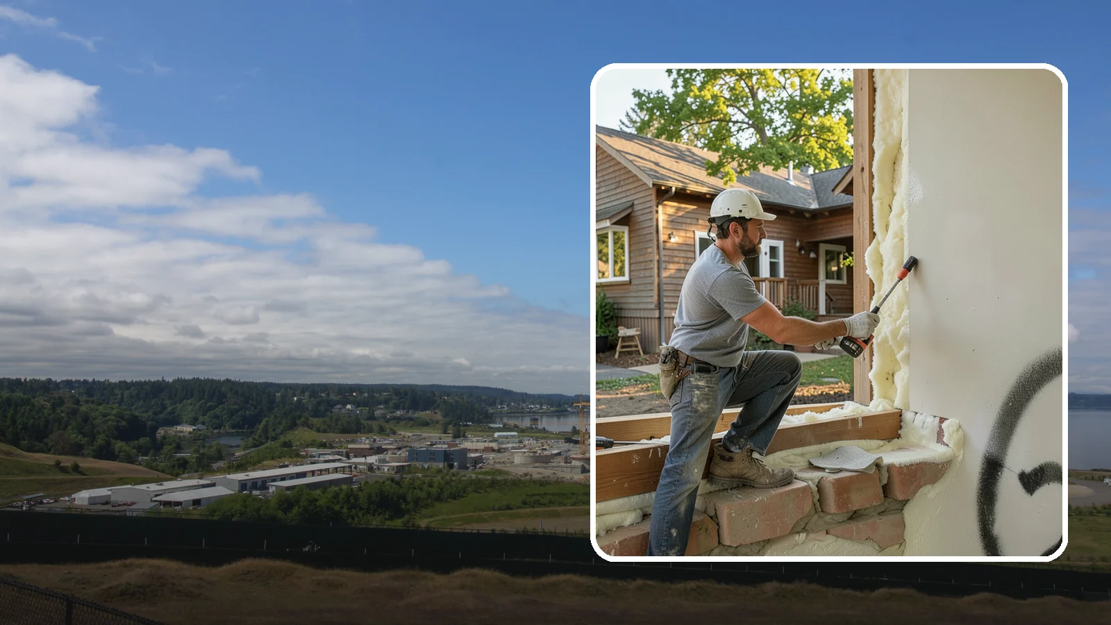 Rim Joist Insulation in University Place, Pierce County, WA - We insulate and air-seal rim joists, a major source of cold drafts and moisture in Northwest homes.