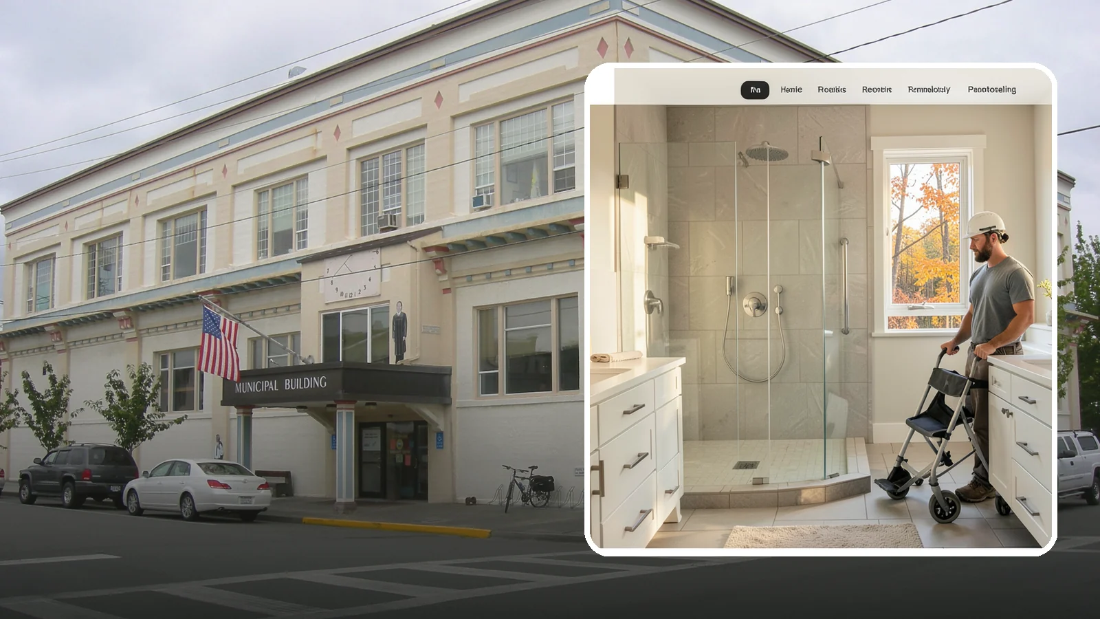 Roll-In Shower Installation in Anacortes, Skagit County, WA - We build curbless roll-in showers that let a wheelchair or walker enter without a single step.