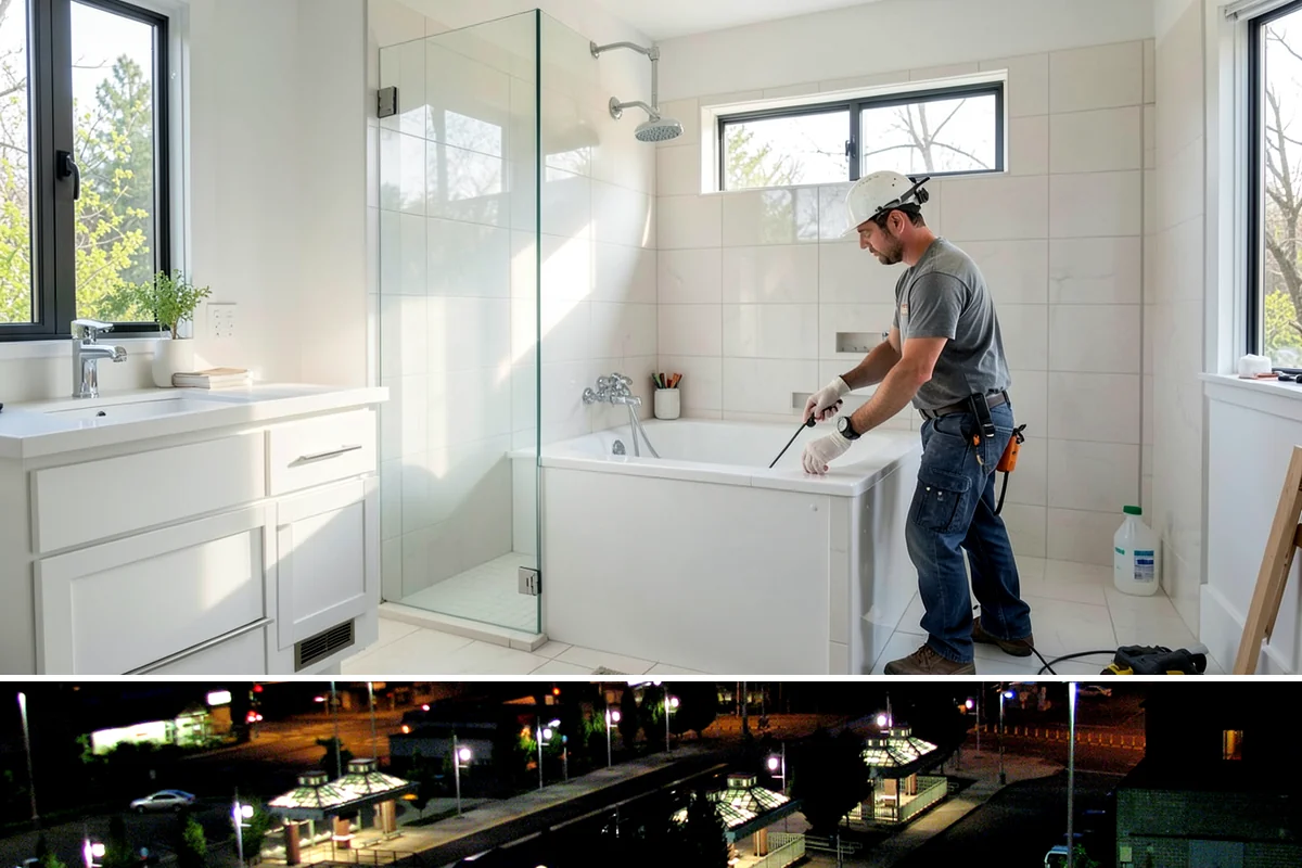 Roll-In Shower Installation in Auburn, King County, WA - This interior build is well suited to any season, including the rainy stretch when outdoor projects pause.