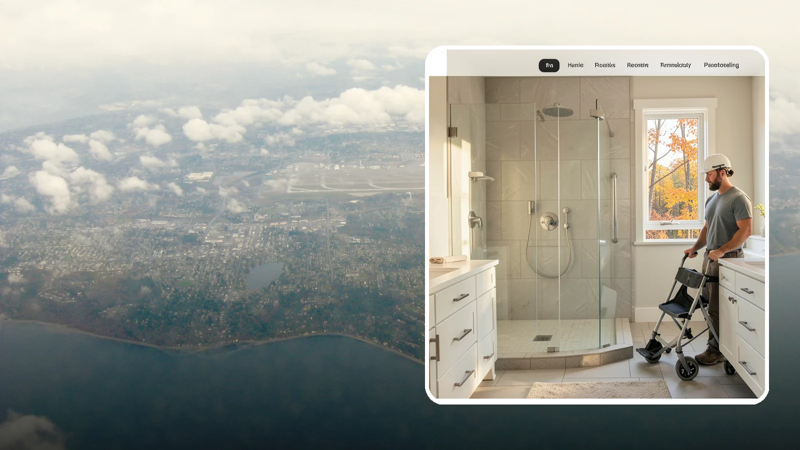 Roll-In Shower Installation in Burien, King County, WA - We build curbless roll-in showers that let a wheelchair or walker enter without a single step.