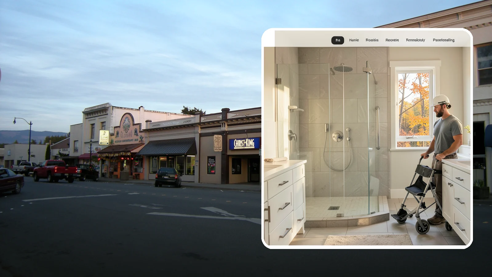 Roll-In Shower Installation in Burlington, Skagit County, WA - We build curbless roll-in showers that let a wheelchair or walker enter without a single step.